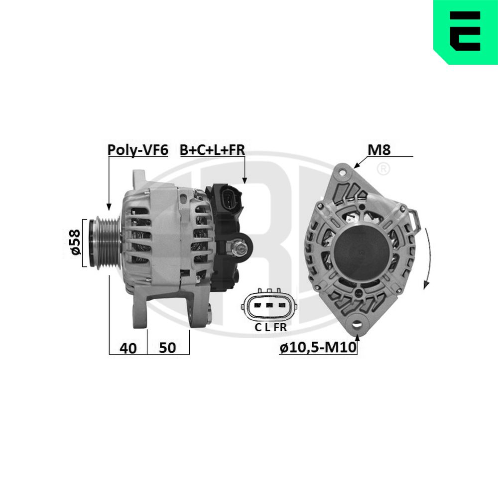 ERA Generator 209654A for HYUNDAI