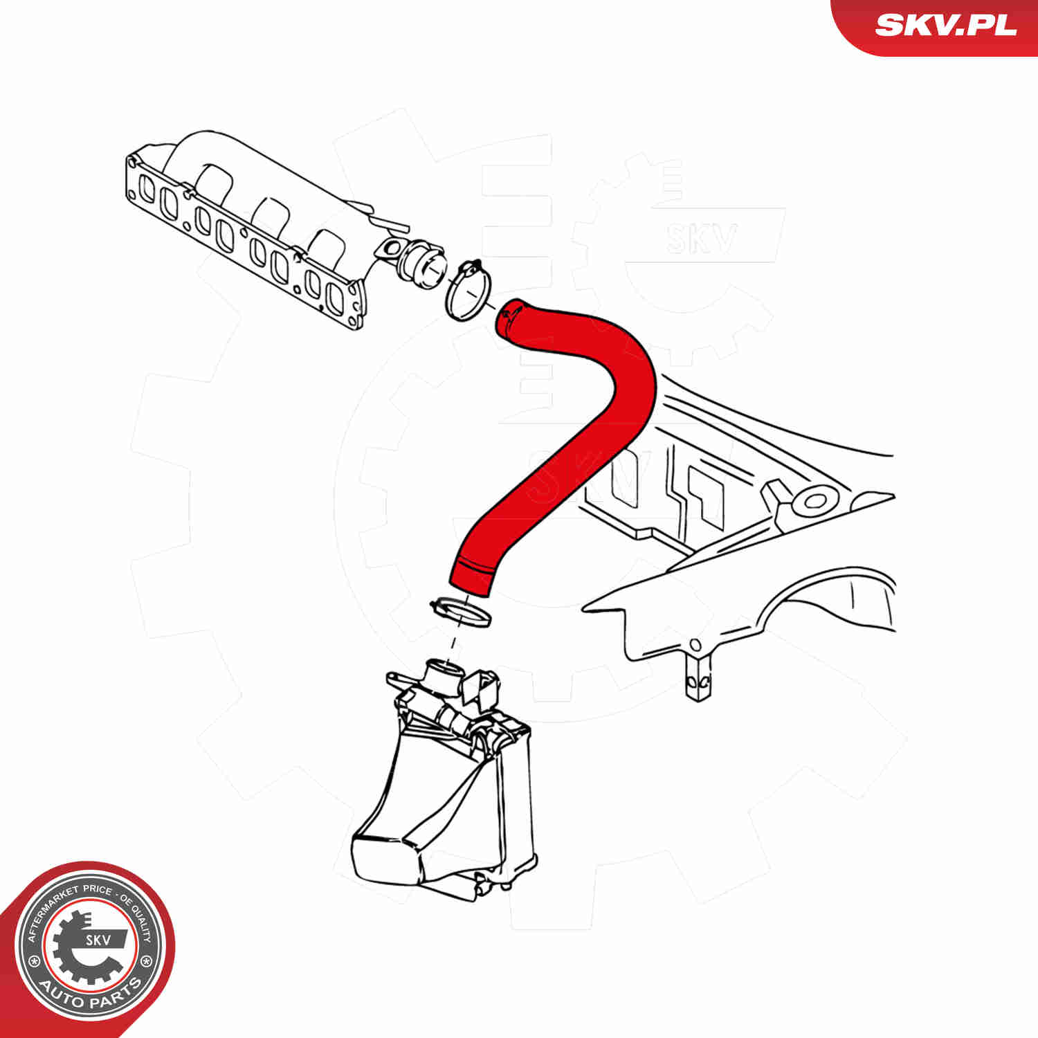 ESEN SKV Ladeluftslange 43skv086 for ALFA ROMEO