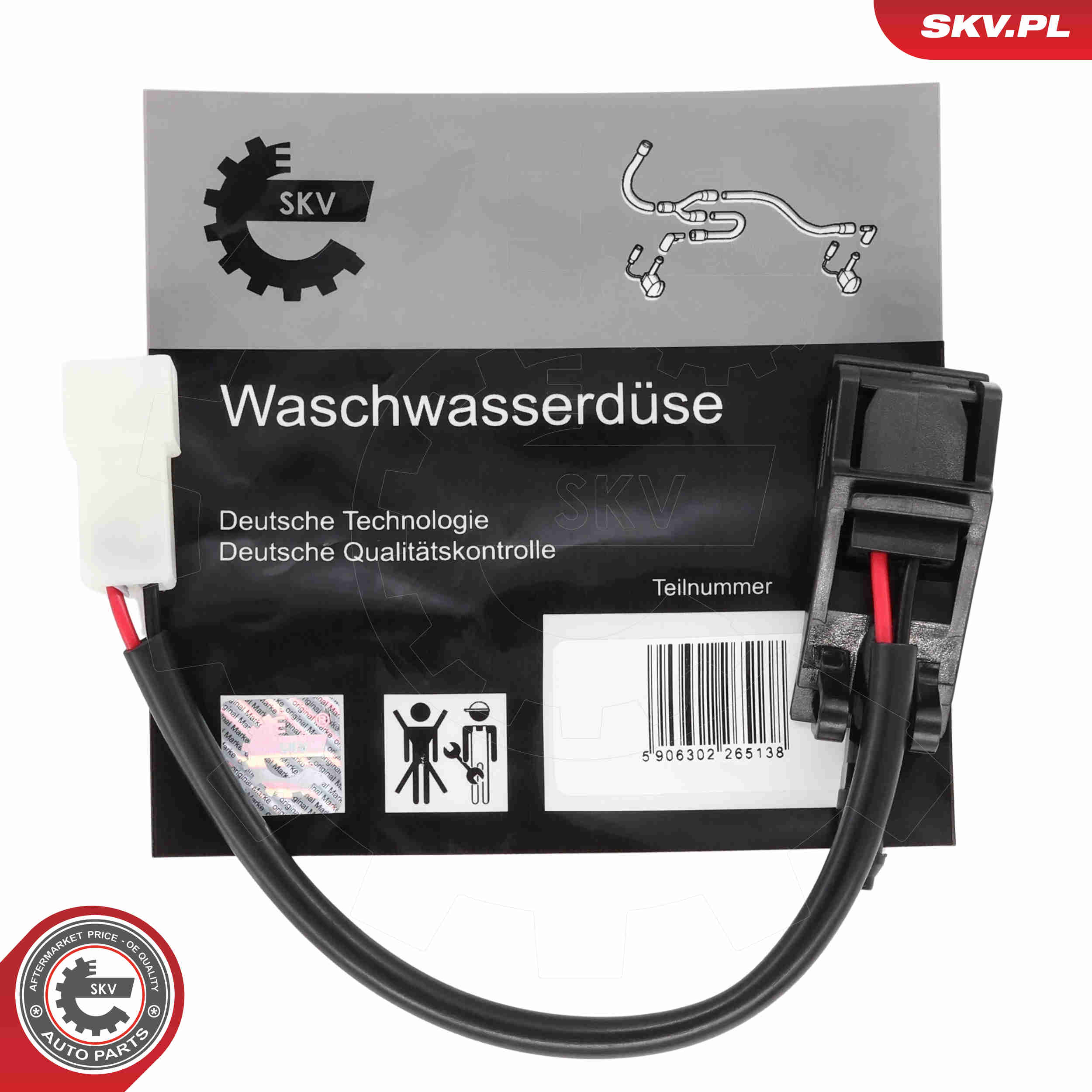 ESEN SKV Vaskedyse, forrudevisker/vasker 15skv323 foran for VAG