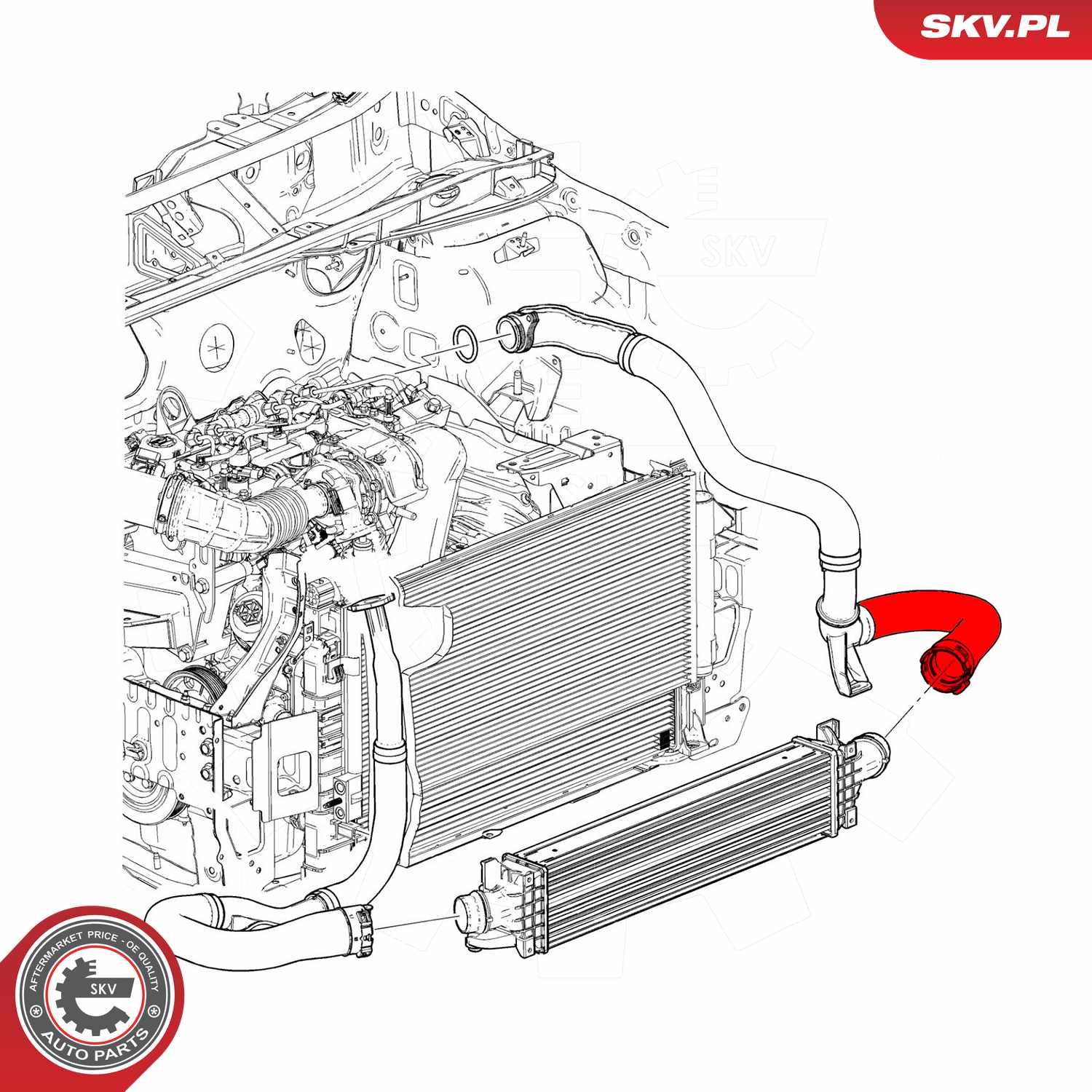 ESEN SKV Ladeluftslange 43skv256 for DAEWOO