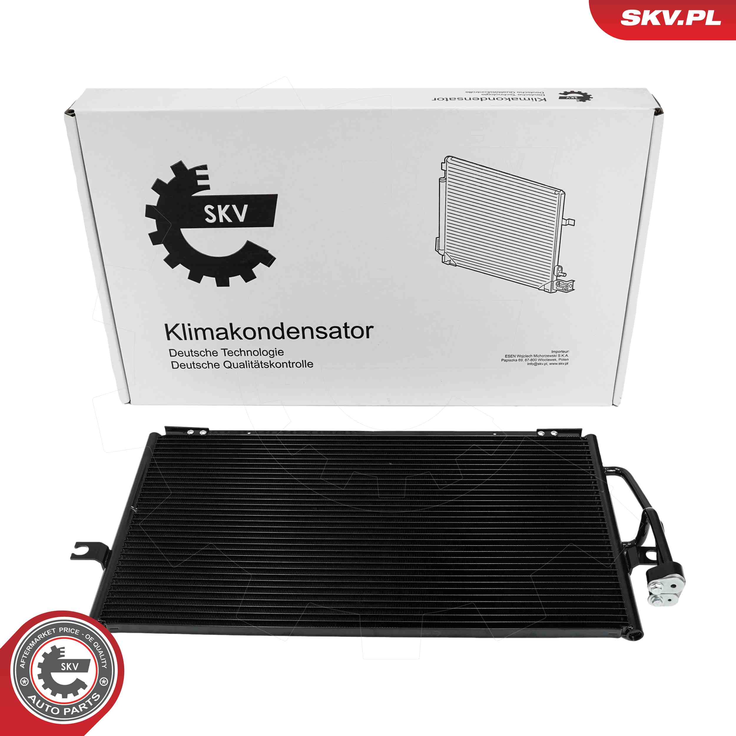 ESEN SKV Kondensor, klimaanlæg 86skv628 for VOLVO