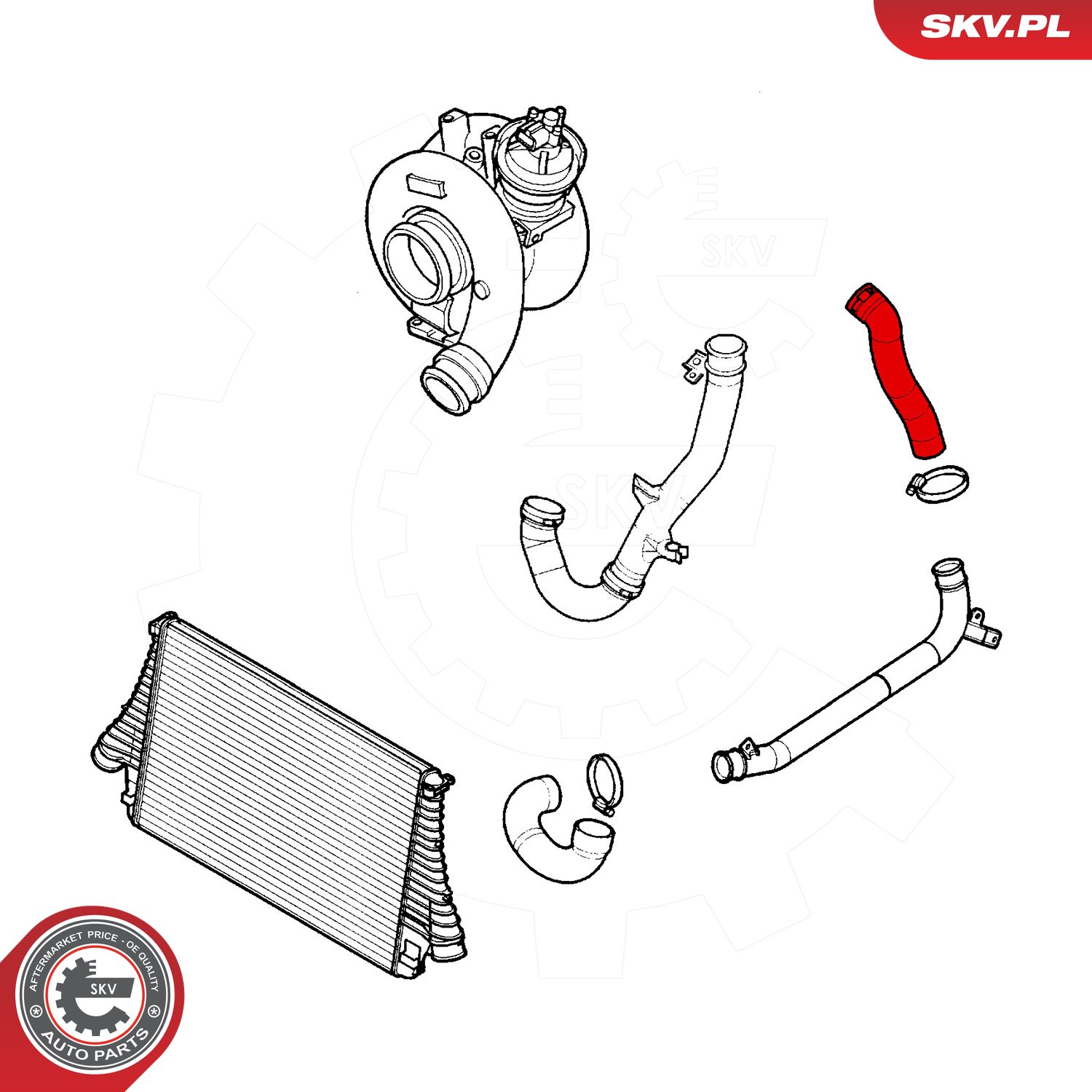 ESEN SKV Ladeluftslange 24skv899 for OPEL