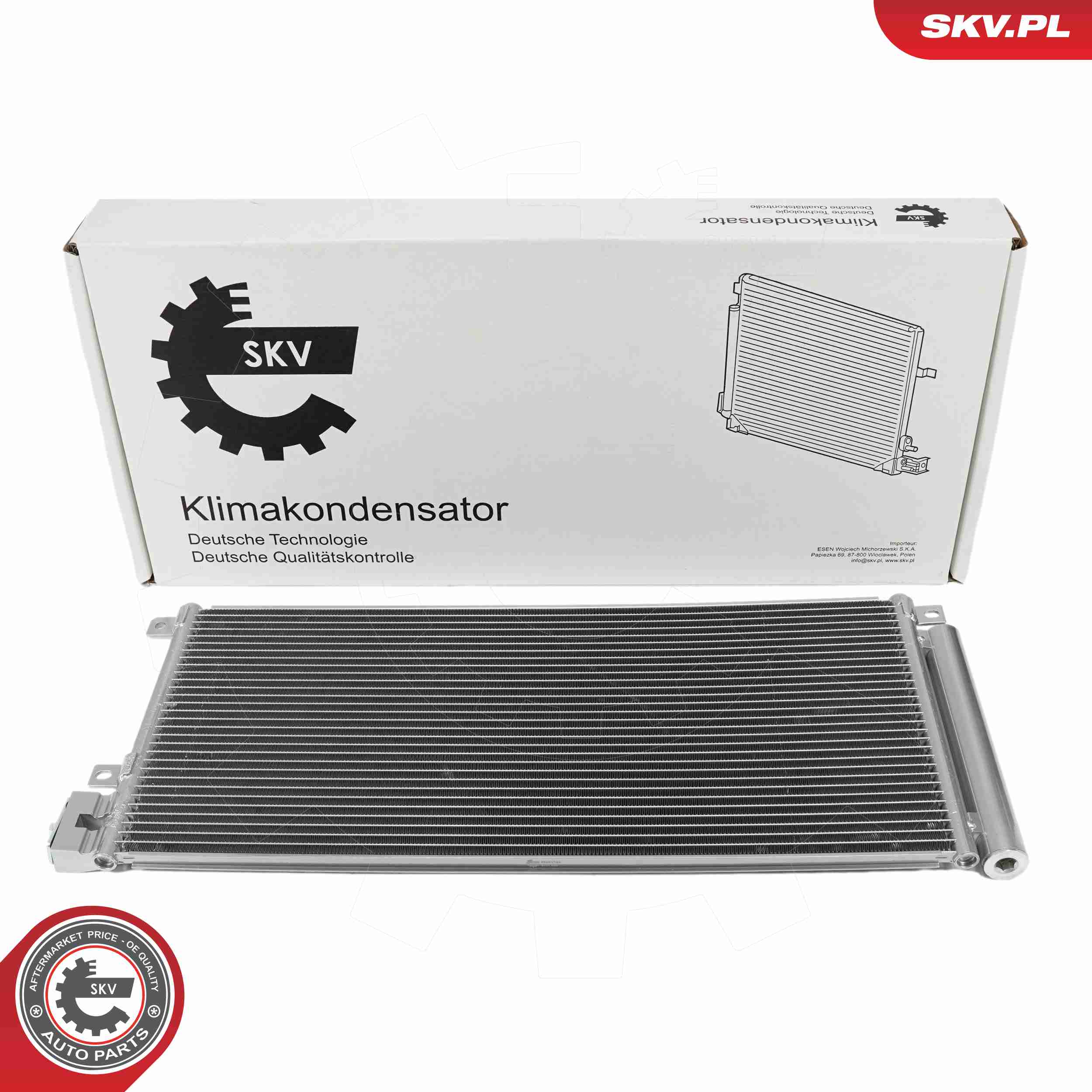 ESEN SKV Kondensor, klimaanlæg 86skv163 for VAUXHALL OPEL CHEVROLET