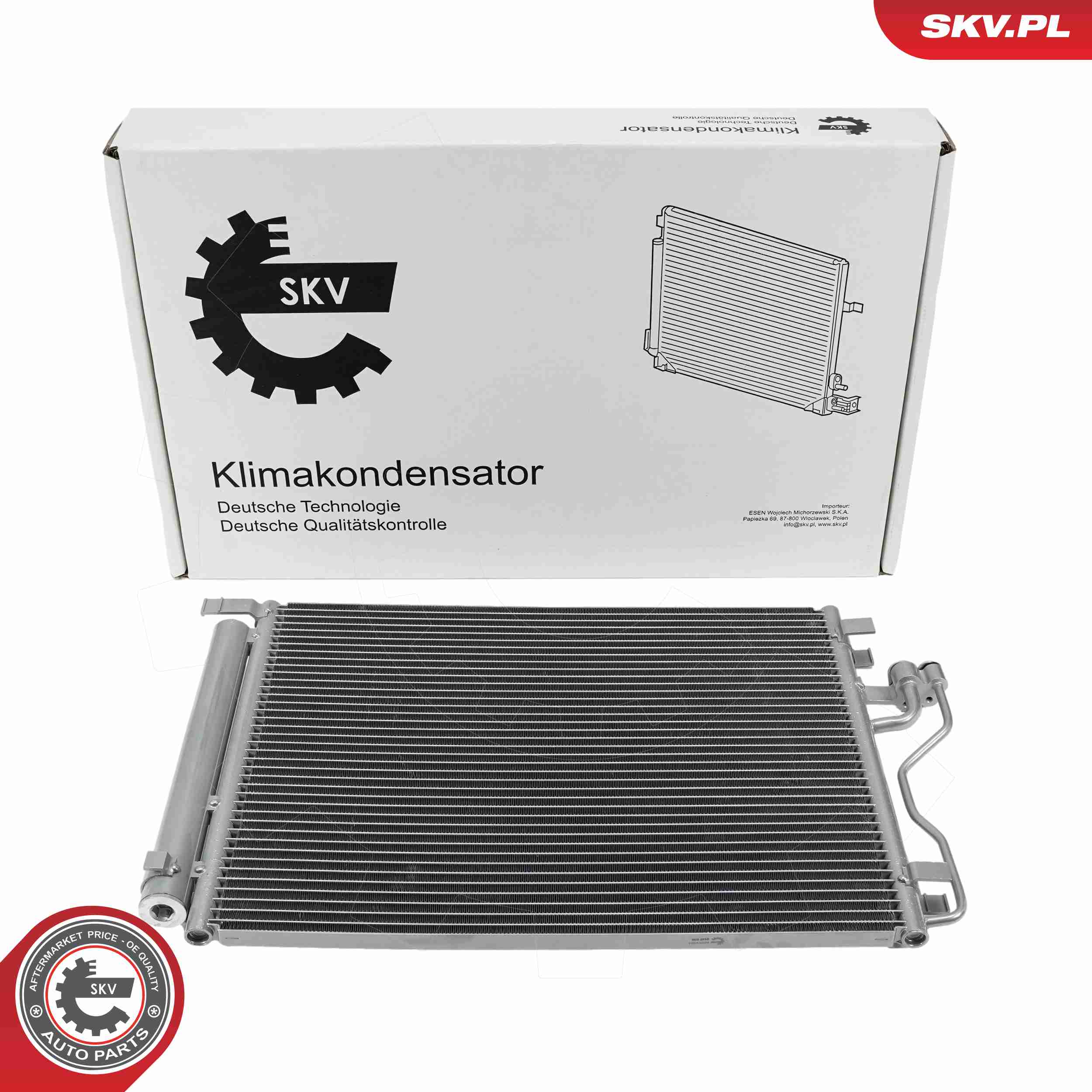 ESEN SKV Kondensor, klimaanlæg 86skv454 for KIA