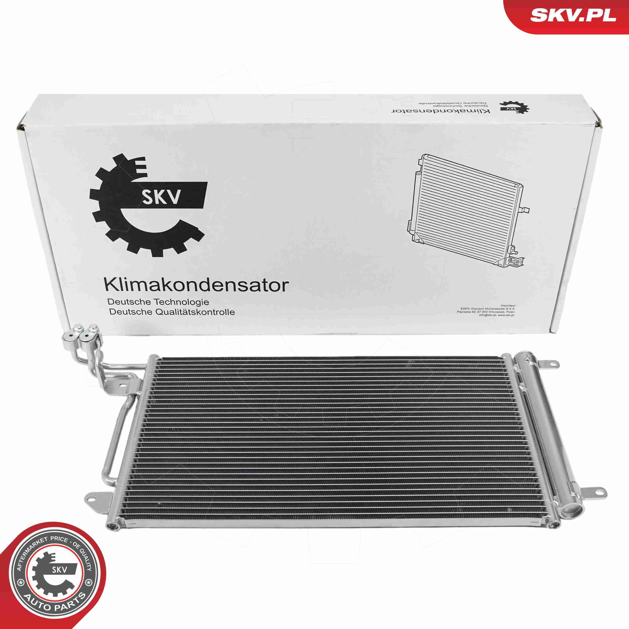 ESEN SKV Kondensor, klimaanlæg 86skv012 for VW AUDI SKODA