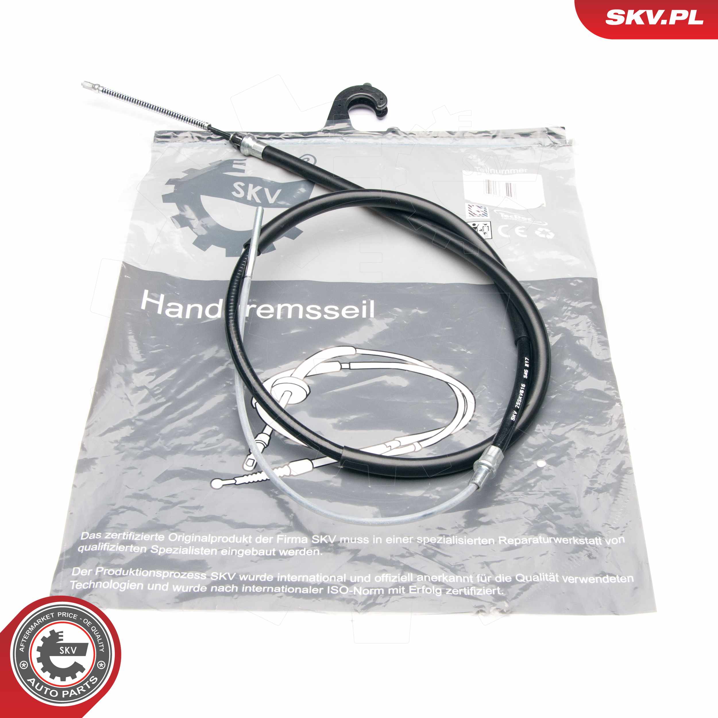 ESEN SKV Håndbremsekabel 25skv616 bagved til højre for VAG VW/SEAT