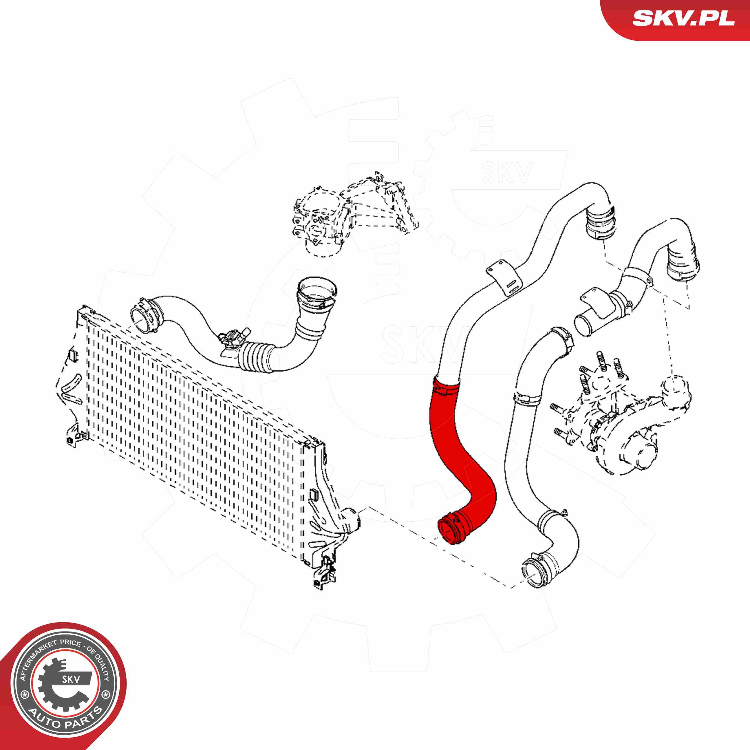ESEN SKV Ladeluftslange 43skv142 for RENAULT