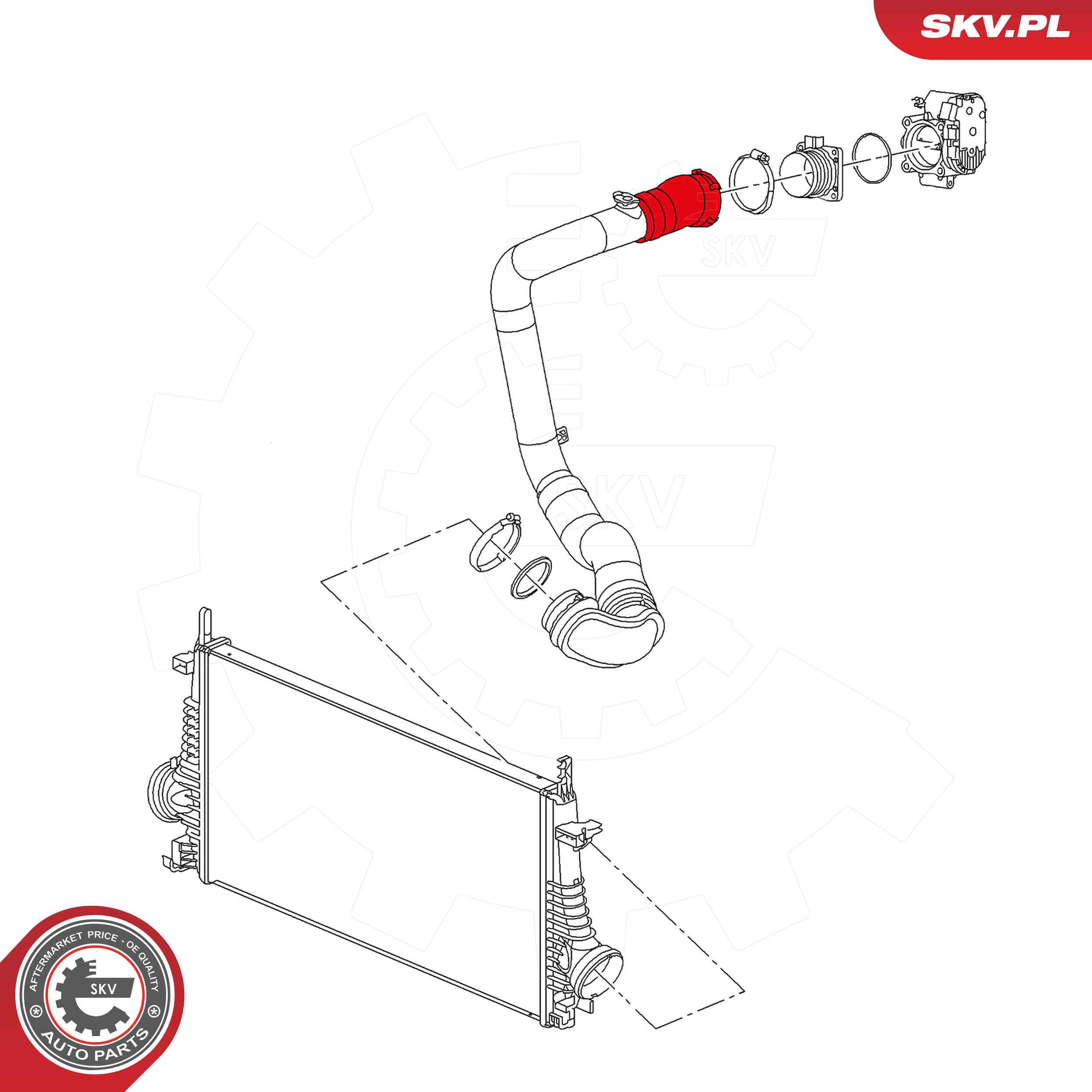 ESEN SKV Ladeluftslange 43skv143 for OPEL