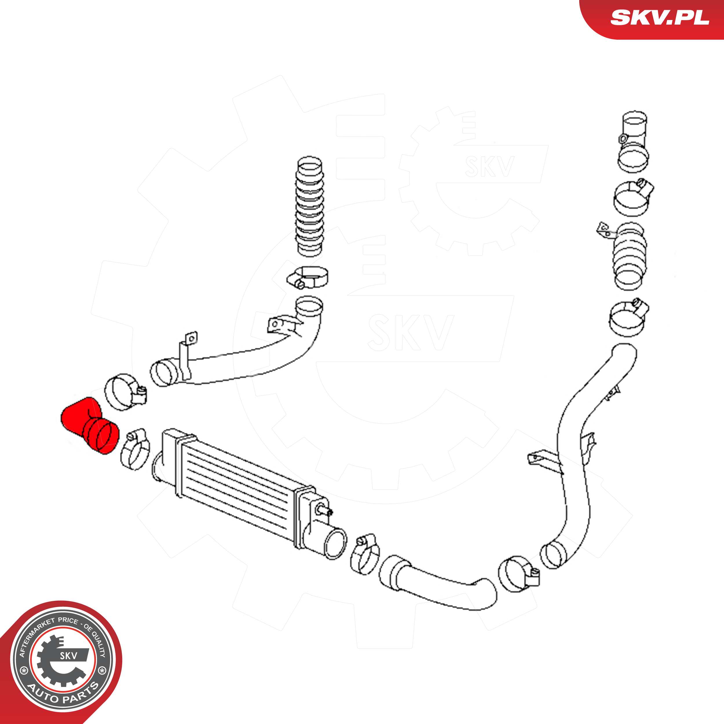 ESEN SKV Ladeluftslange 43skv338 for MERCEDES-BENZ
