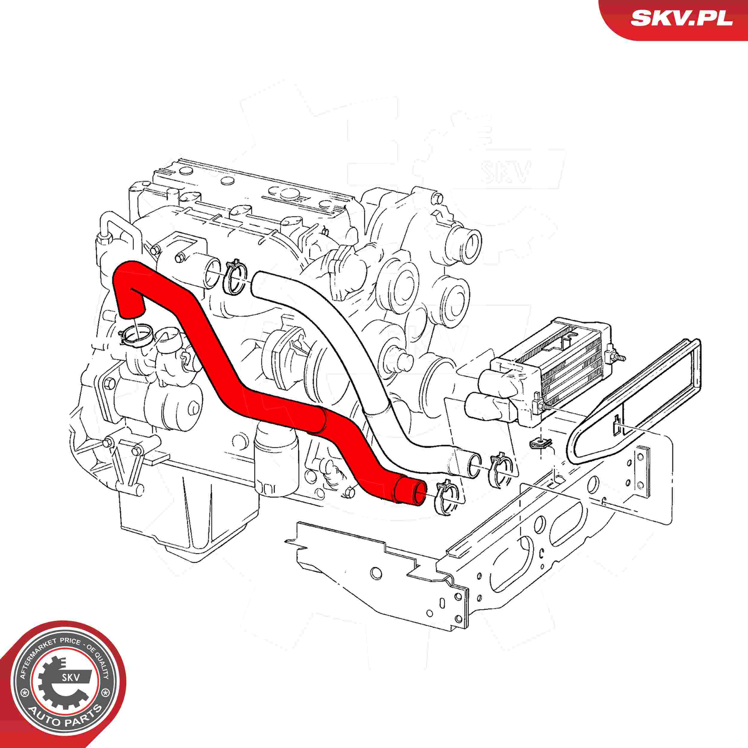ESEN SKV Ladeluftslange 43skv352 for CHRYSLER