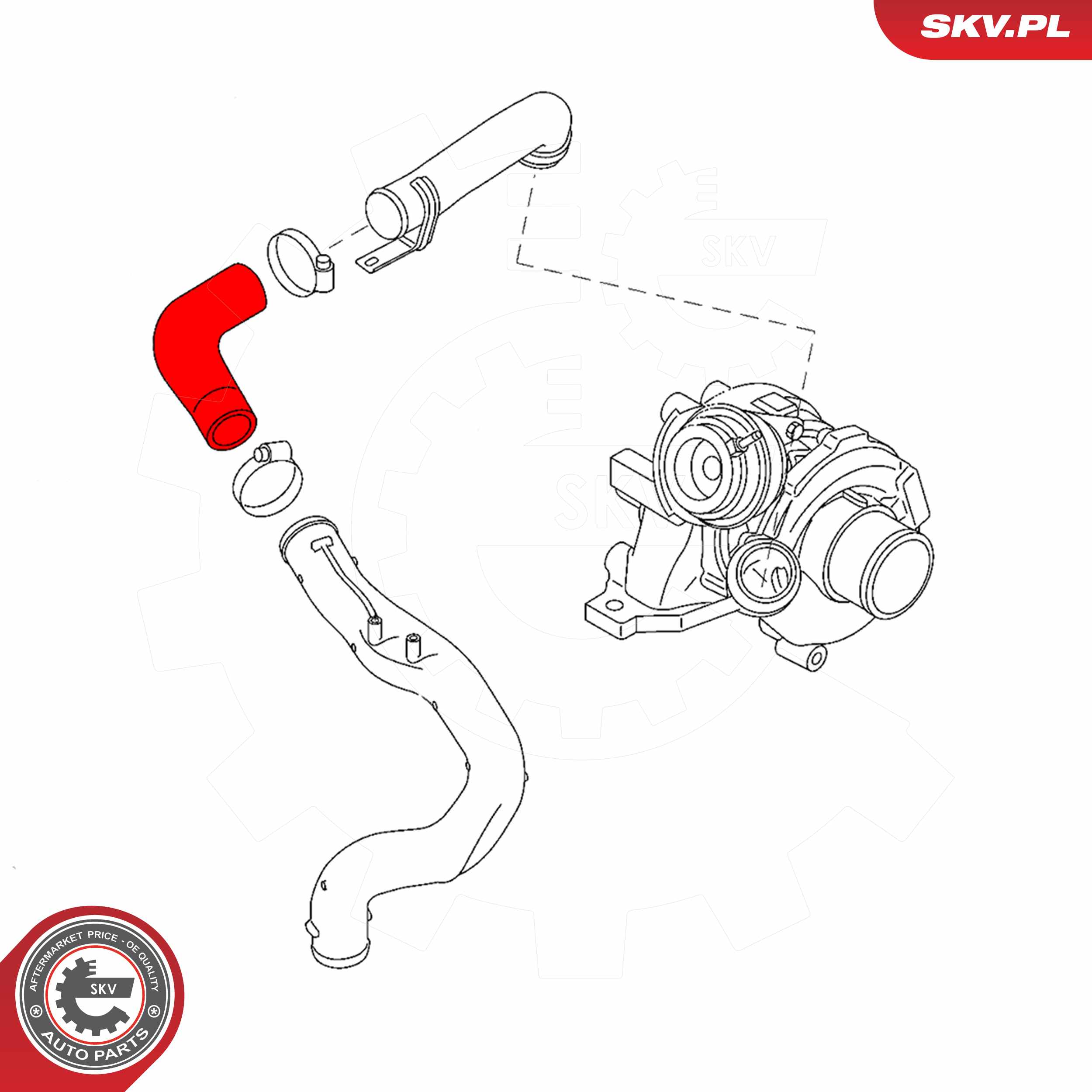 ESEN SKV Ladeluftslange 24skv525 for NISSAN