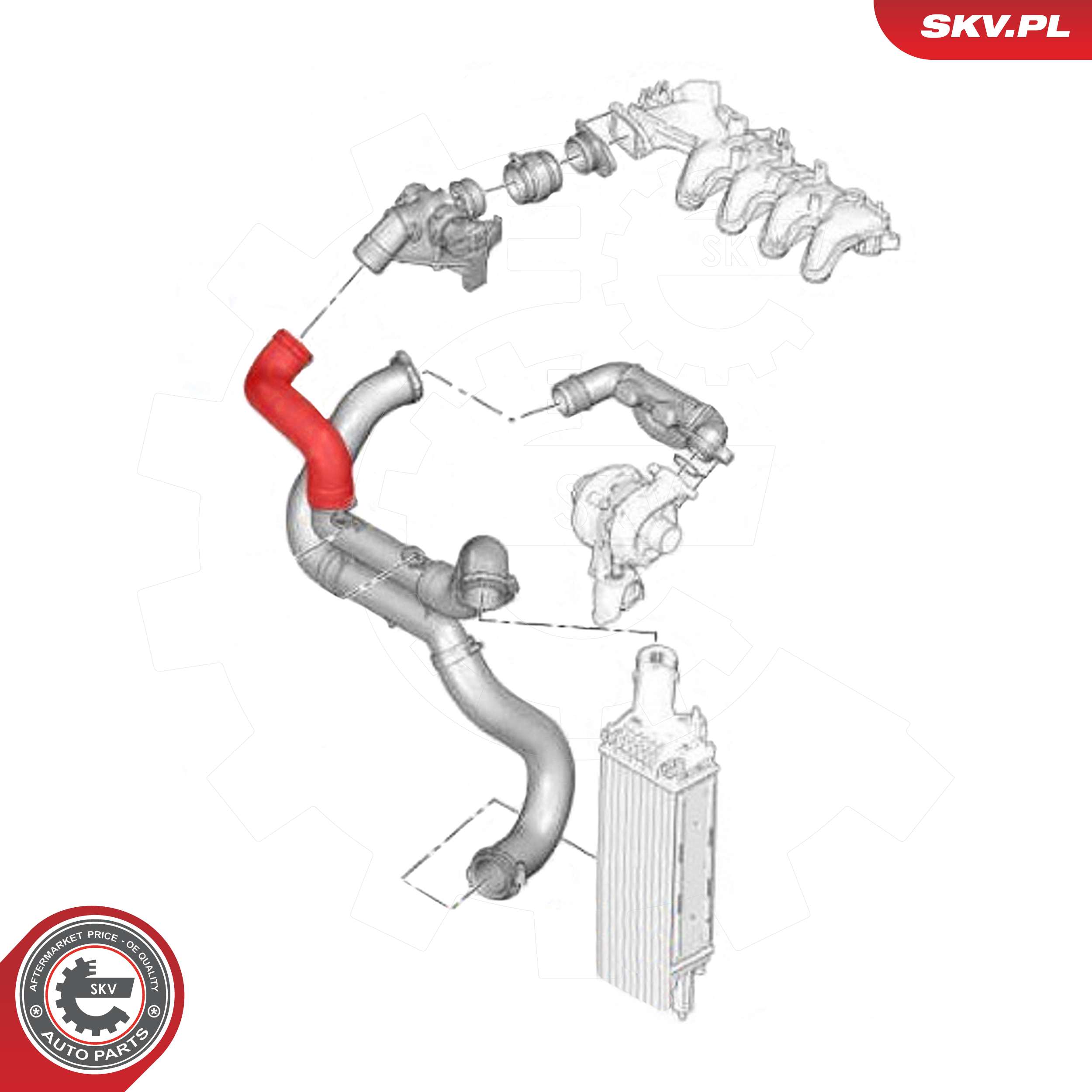 ESEN SKV Ladeluftslange 24skv563 for CITROËN/PEUGEOT PEUGEOT