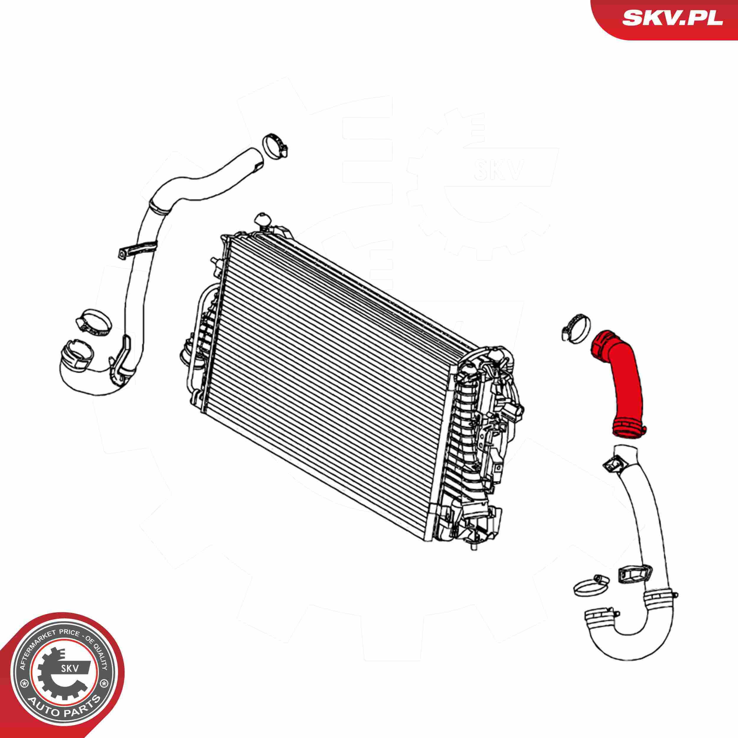 ESEN SKV Ladeluftslange 24skv131 for OPEL GENERAL MOTORS