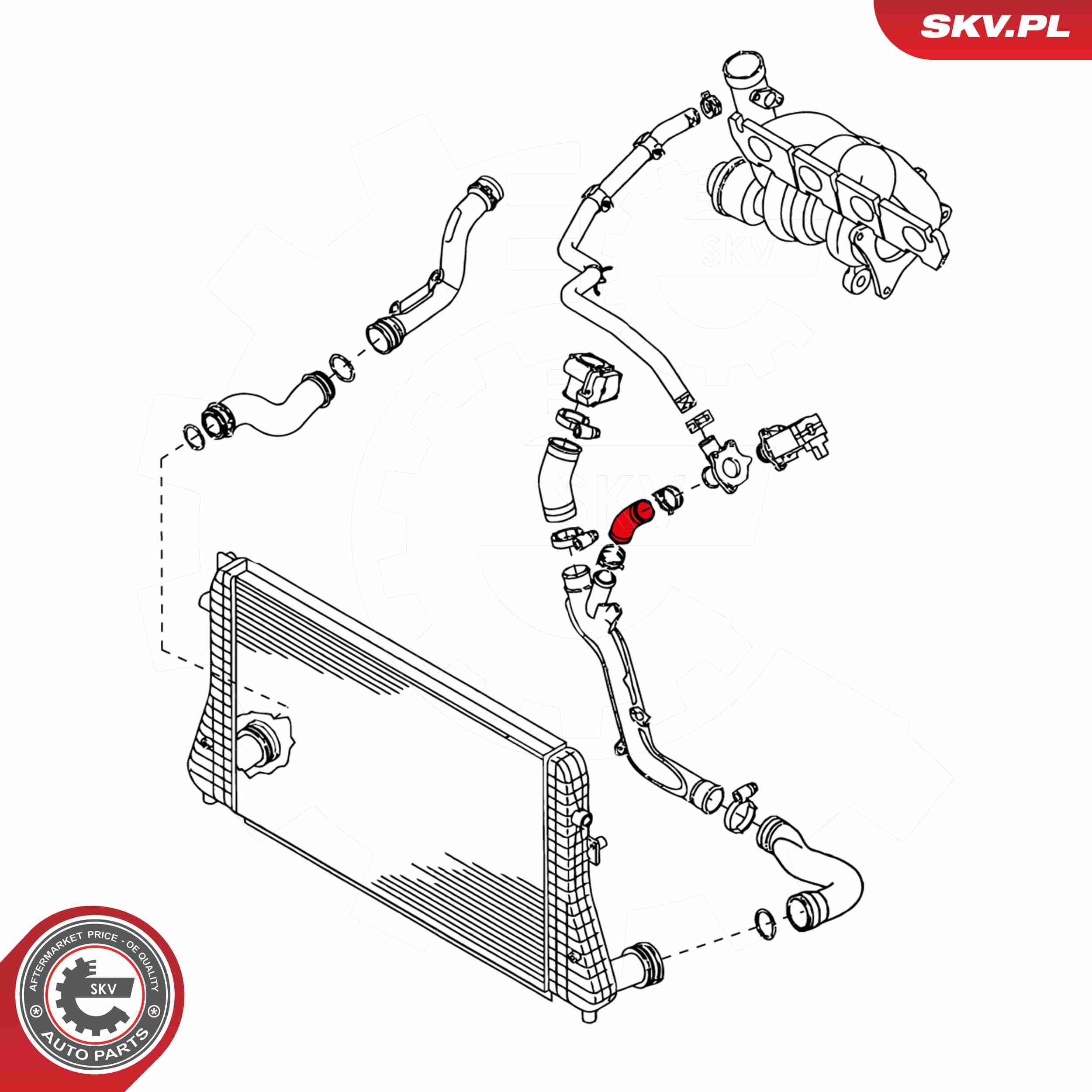 ESEN SKV Ladeluftslange 24skv061 for VW