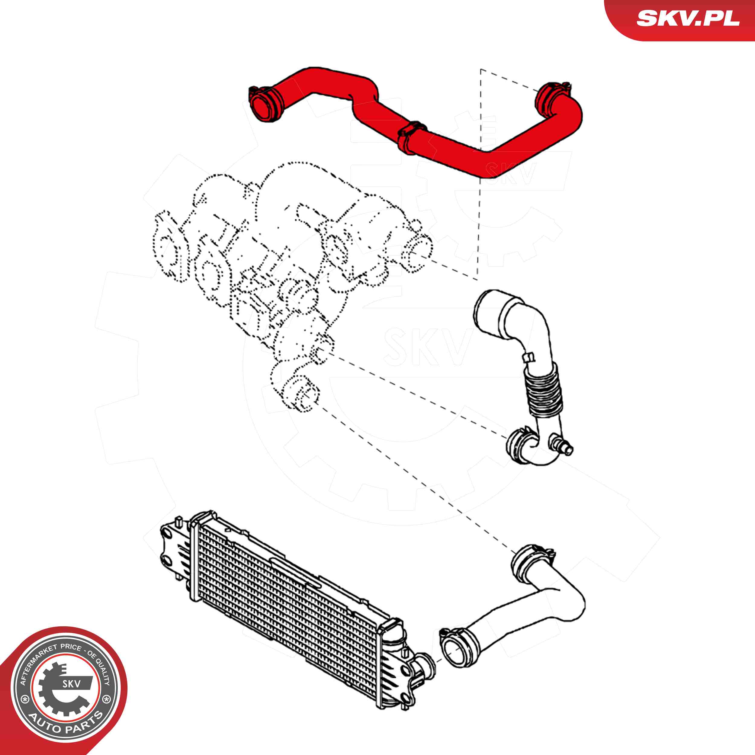ESEN SKV Ladeluftslange 24skv683 for OPEL VAUXHALL RENAULT