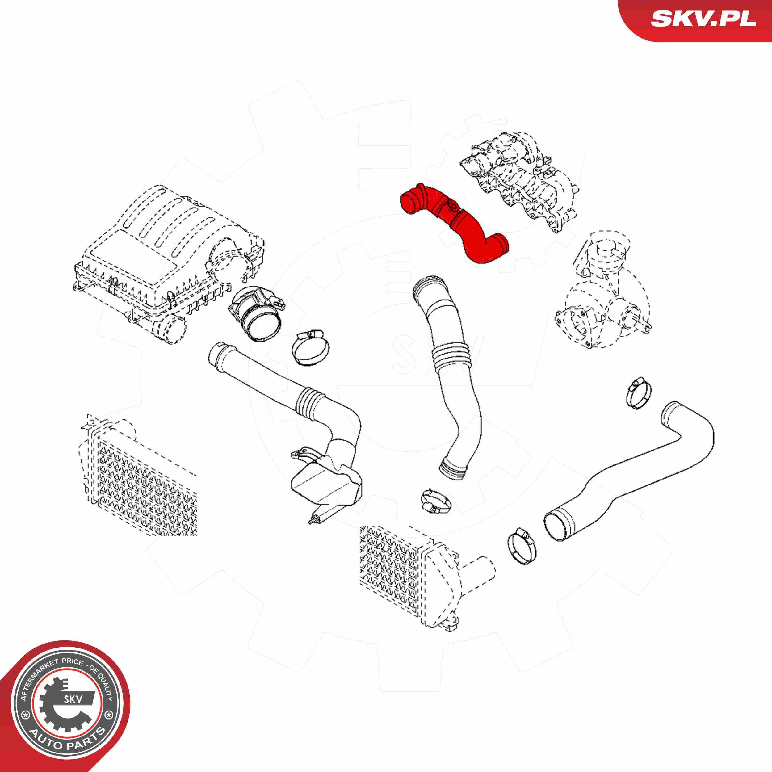 ESEN SKV Ladeluftslange 24skv898 for RENAULT