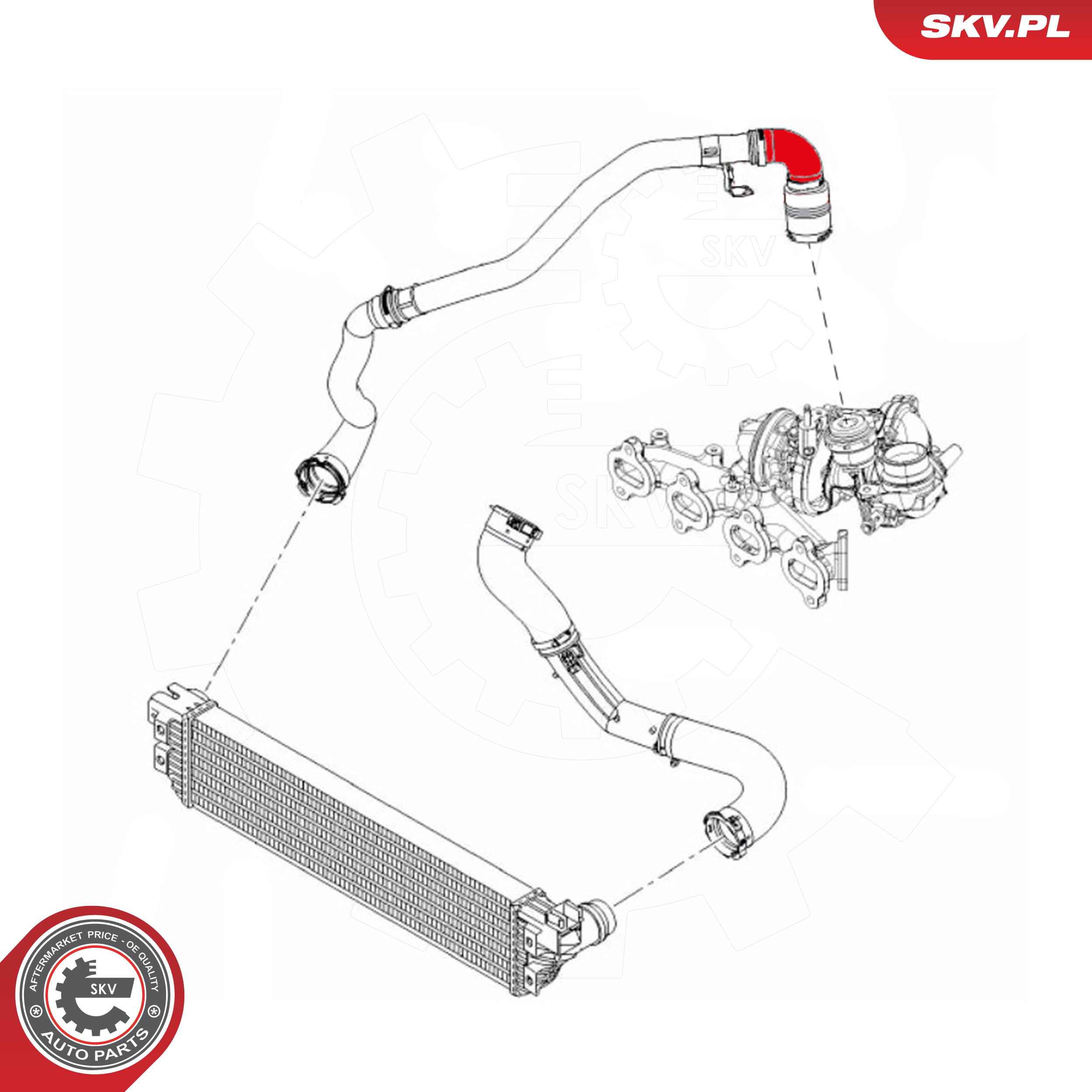 ESEN SKV Ladeluftslange 24skv965 for OPEL RENAULT NISSAN