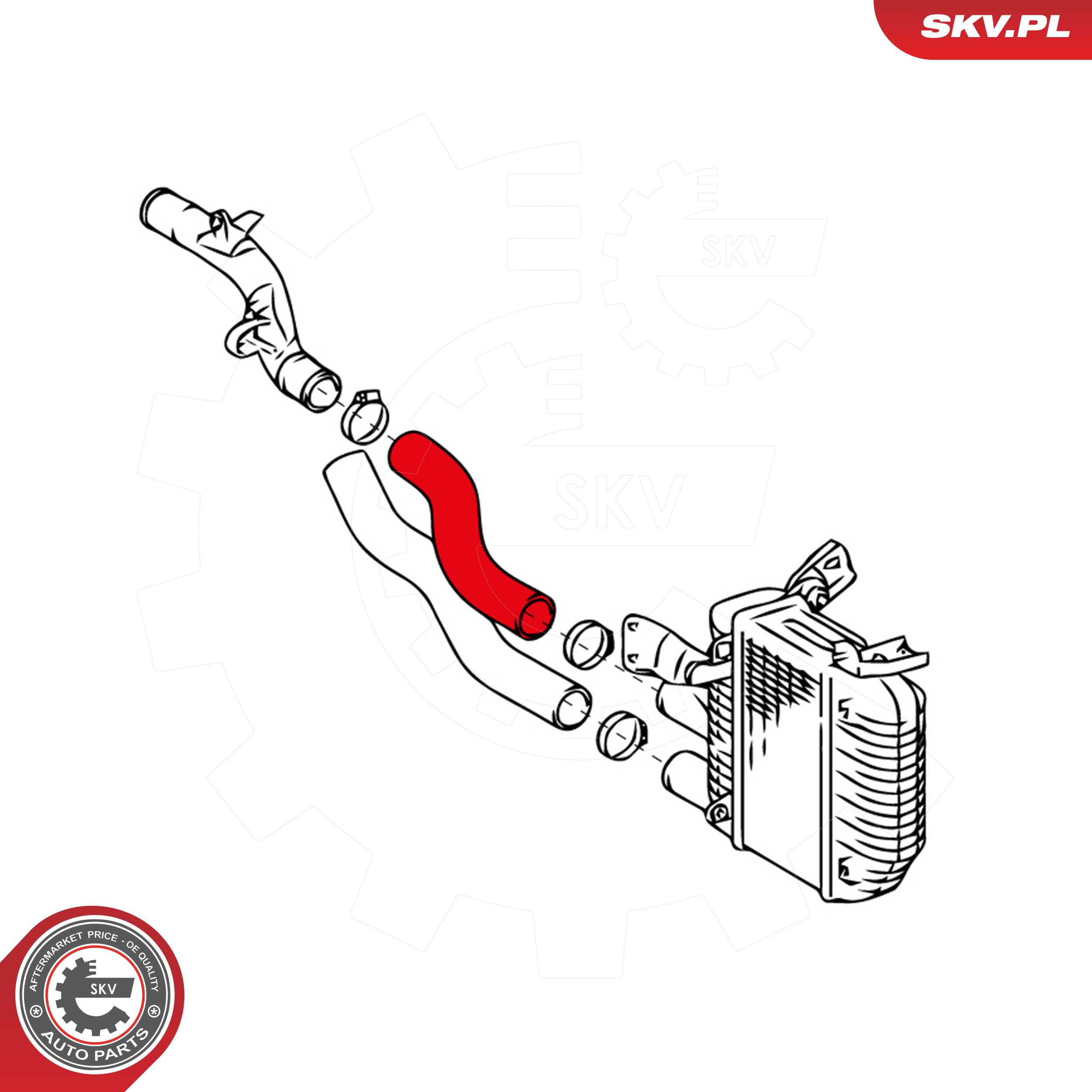 ESEN SKV Ladeluftslange 24skv933 Intercooler for TOYOTA