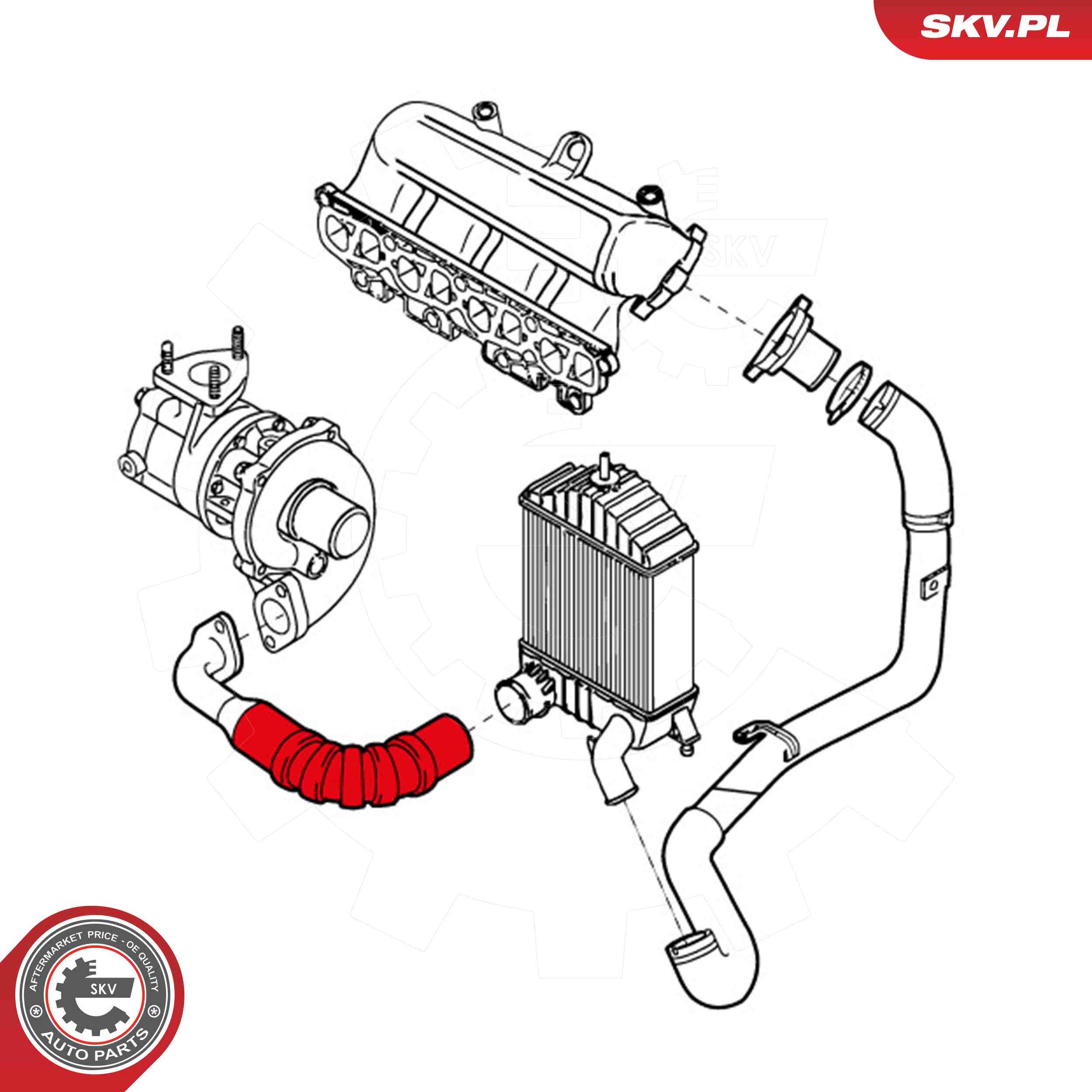 ESEN SKV Ladeluftslange 24skv983 for FIAT LANCIA