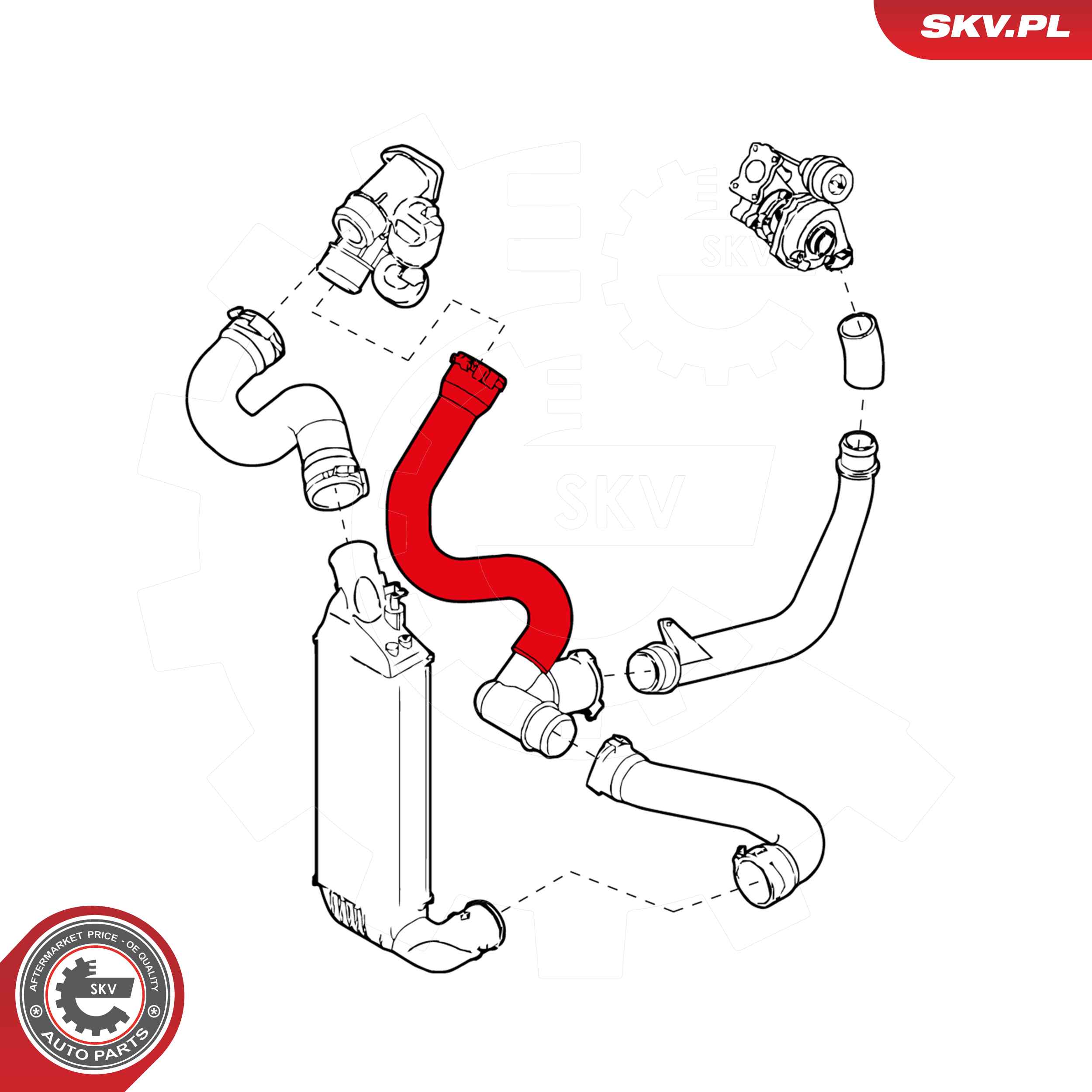ESEN SKV Ladeluftslange 43skv022 for LANCIA PEUGEOT
