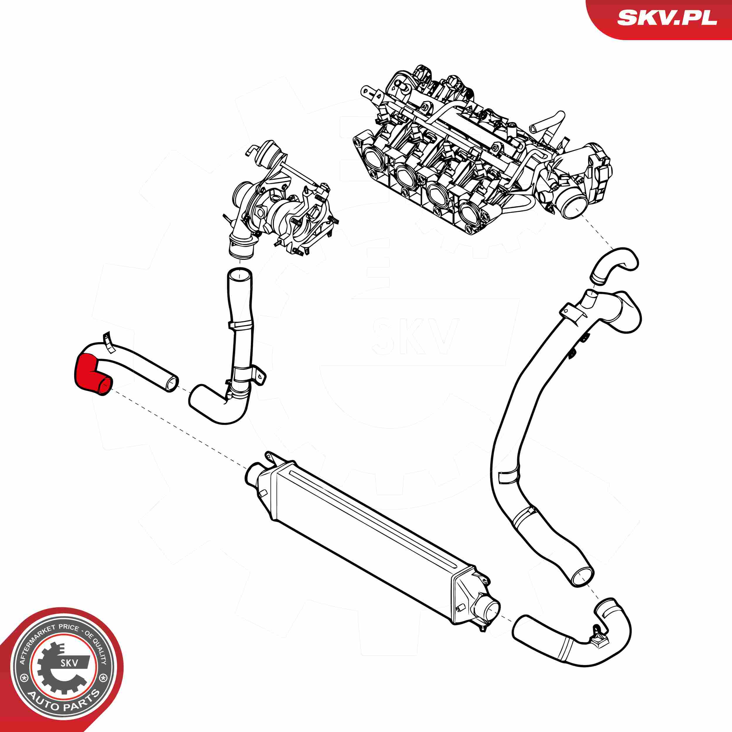 ESEN SKV Ladeluftslange 43skv028 for ALFA ROMEO
