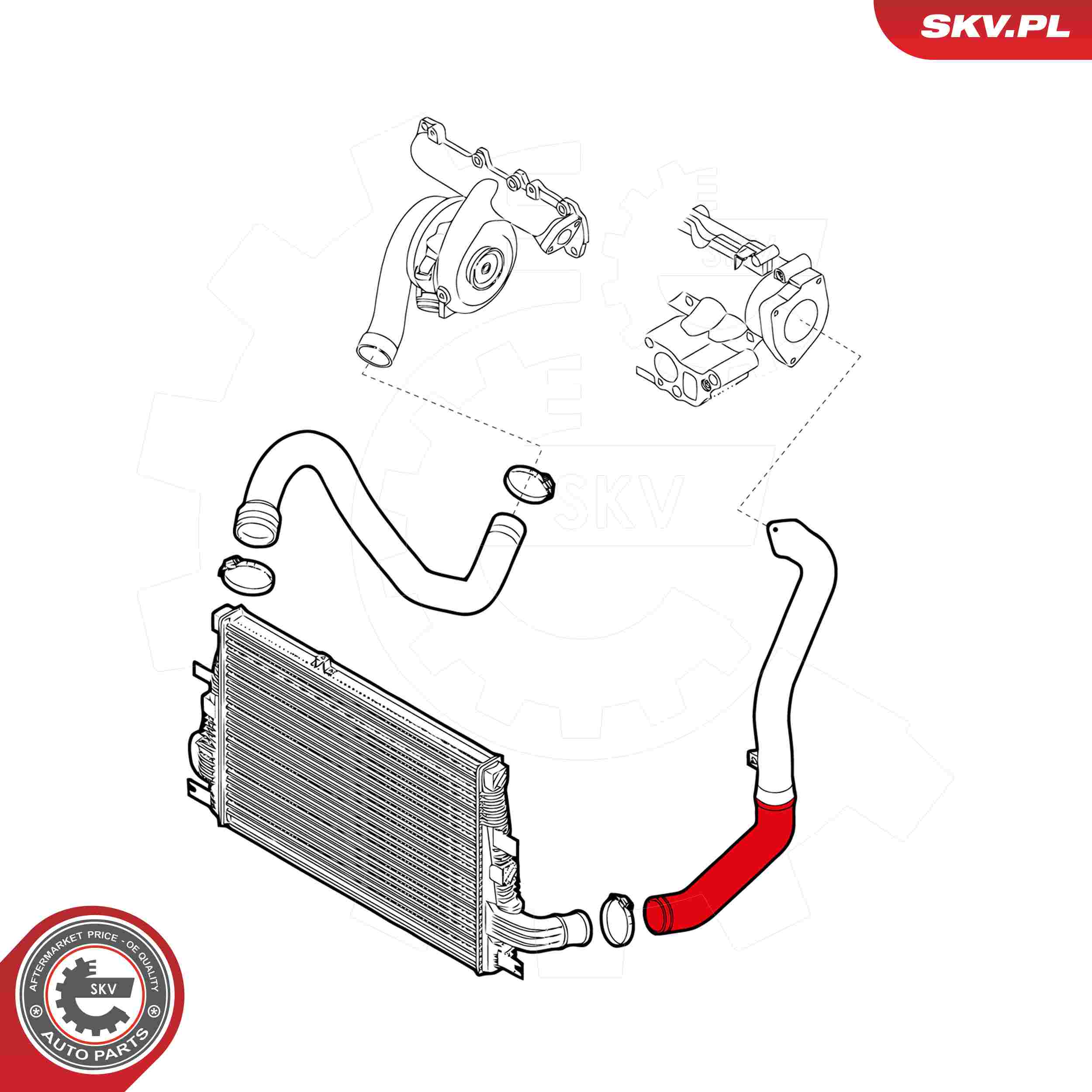 ESEN SKV Ladeluftslange 43skv034 for ALFA ROMEO