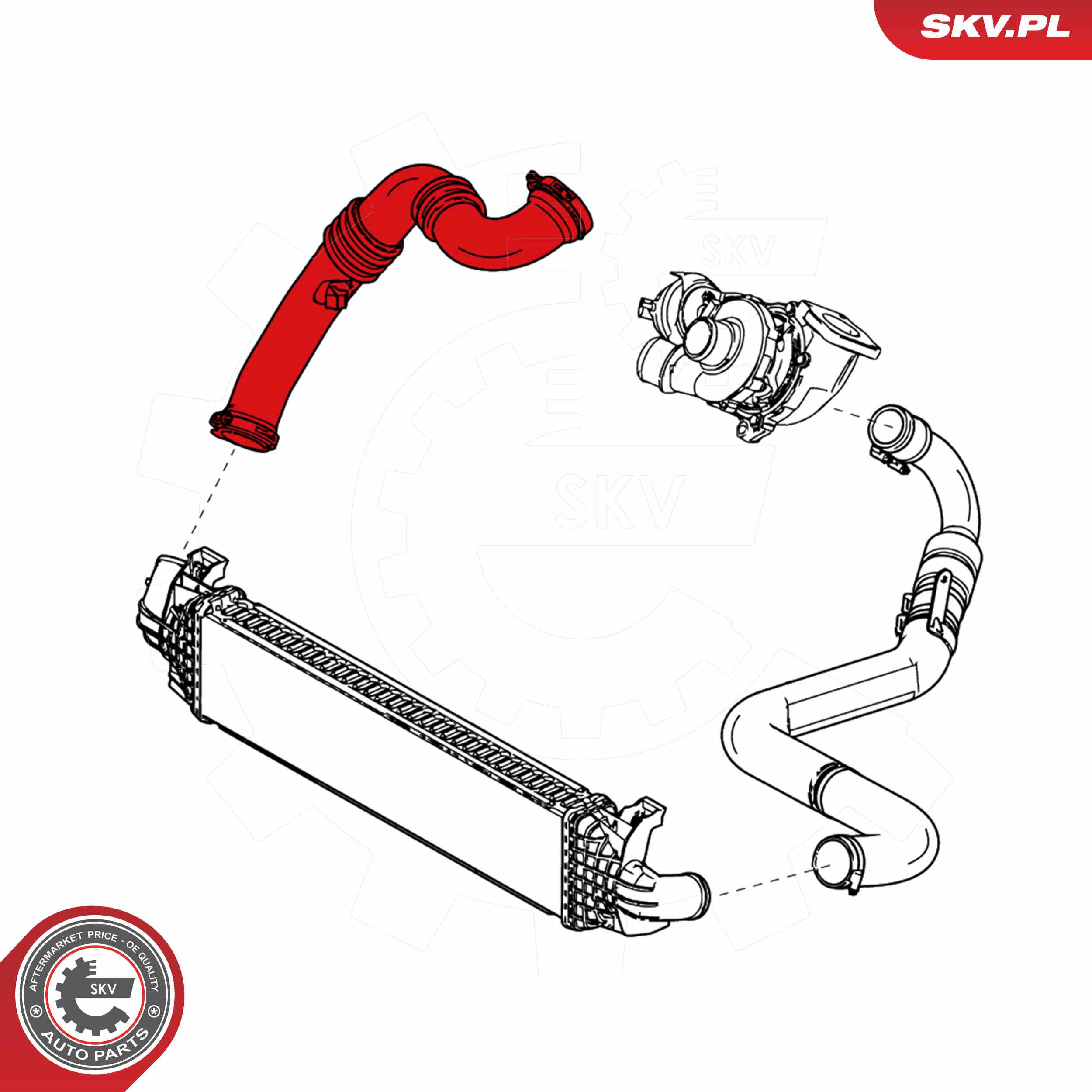 ESEN SKV Ladeluftslange 24skv802 foraksel for FORD