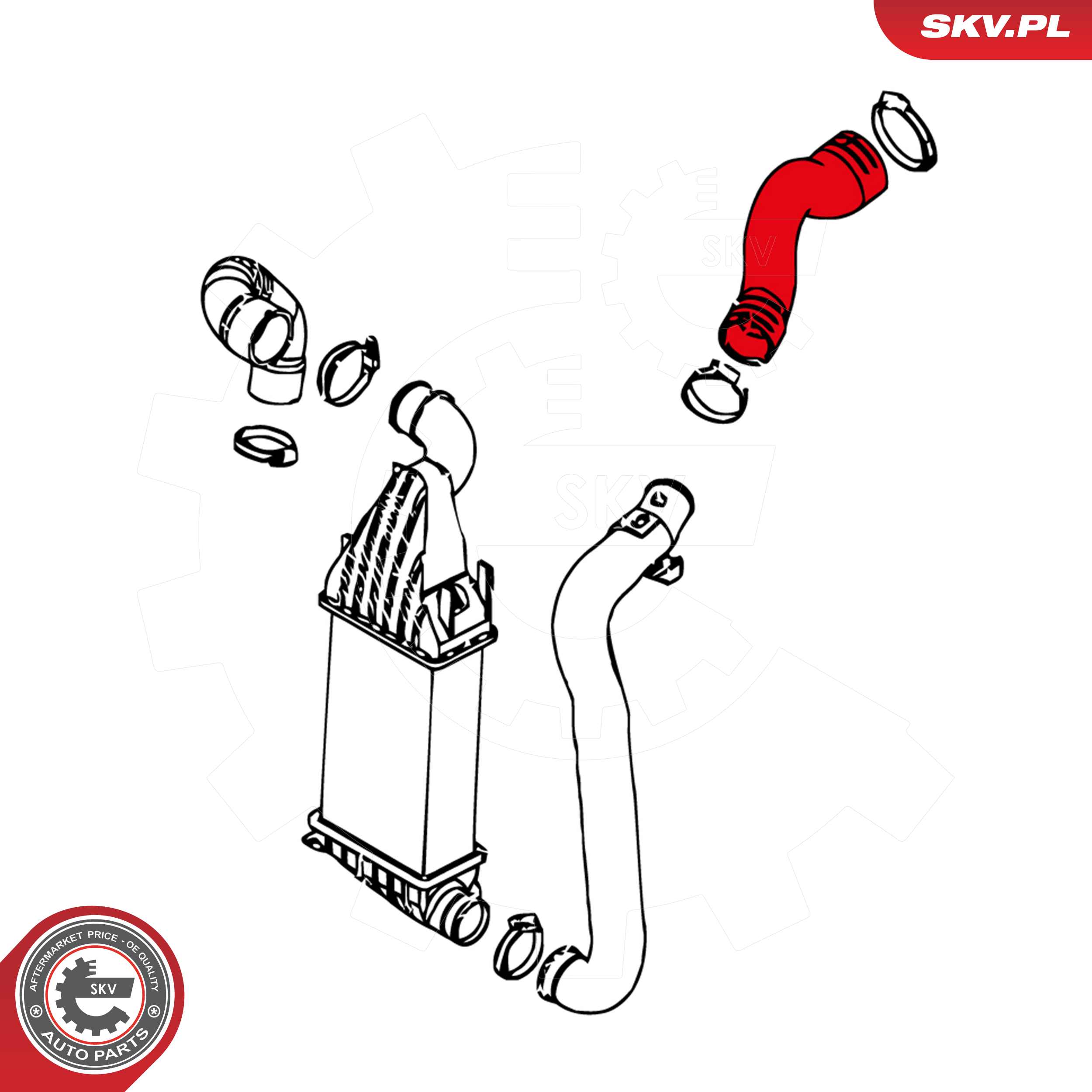 ESEN SKV Ladeluftslange 24skv222 for OPEL GENERAL MOTORS