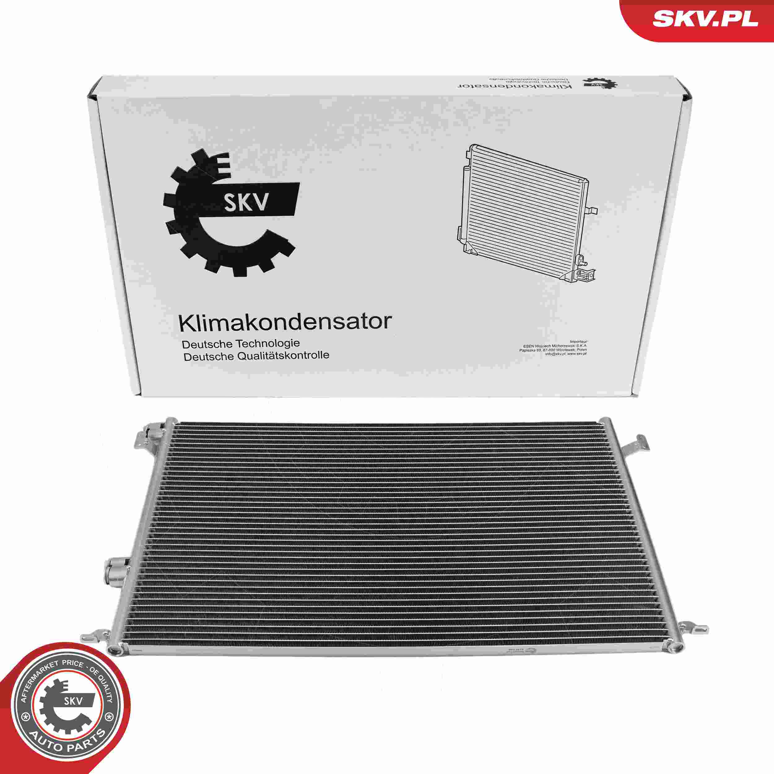 ESEN SKV Kondensor, klimaanlæg 86skv164 for CADILLAC SAAB