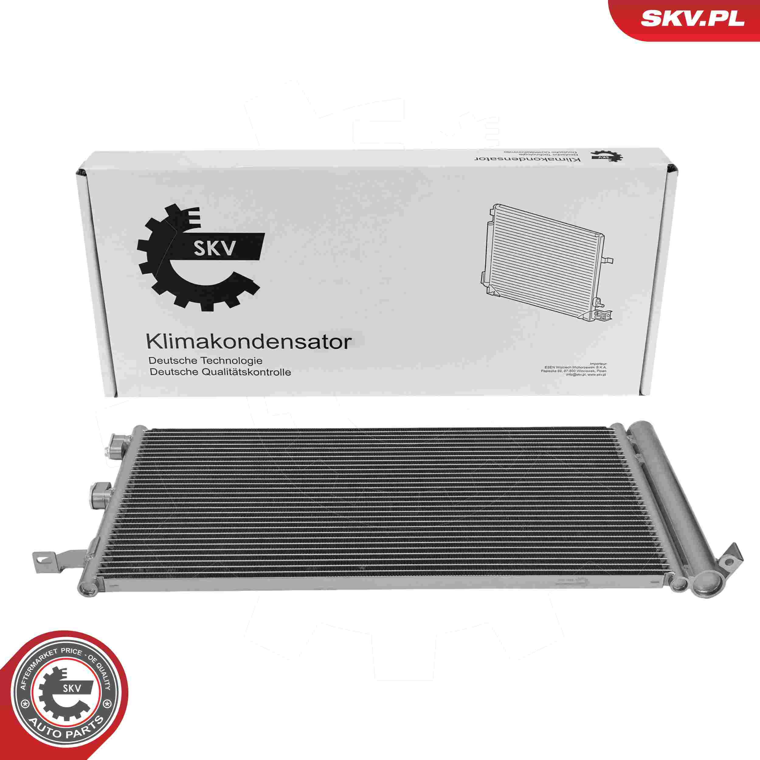 ESEN SKV Kondensor, klimaanlæg 86skv168 for FIAT