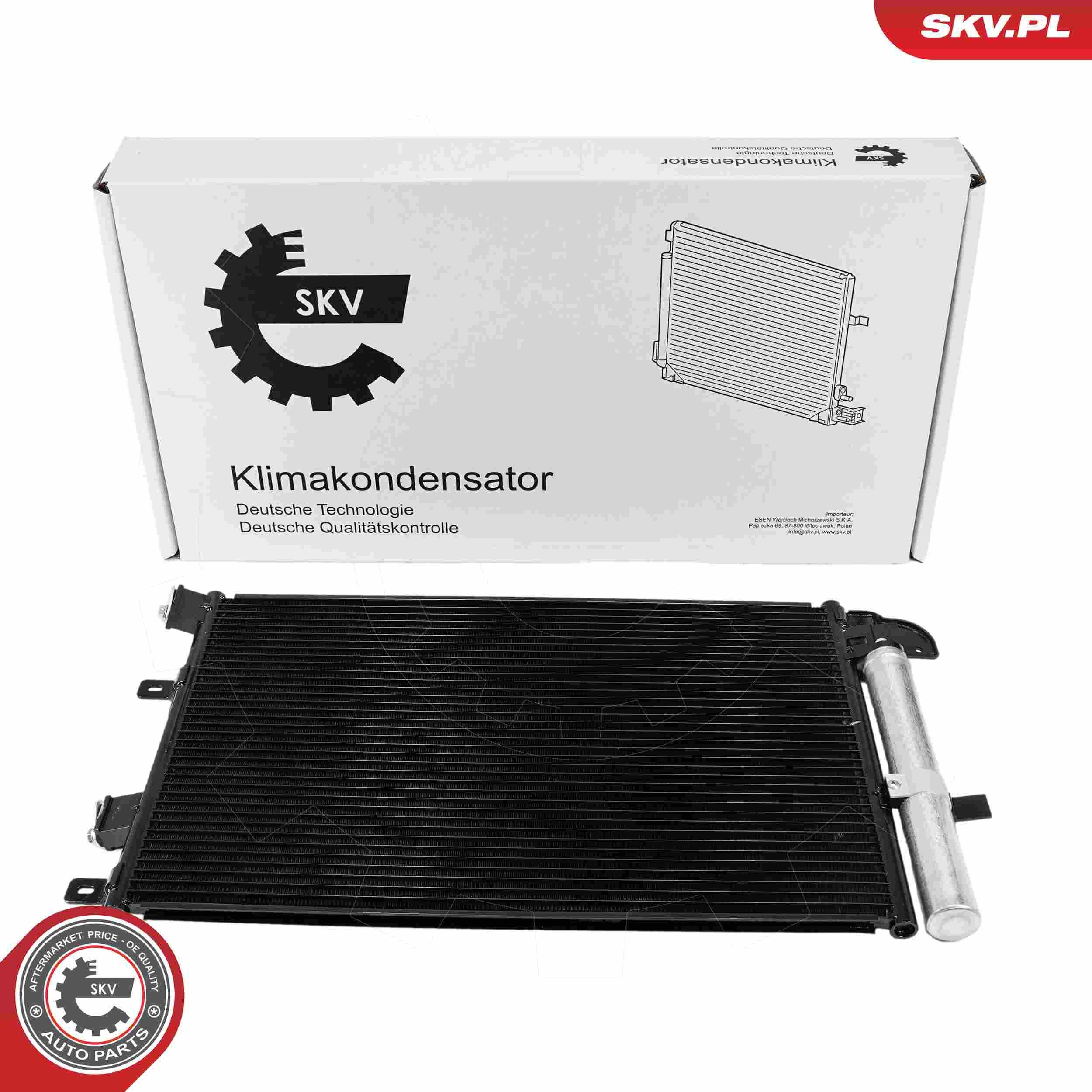 ESEN SKV Kondensor, klimaanlæg 86skv306 for JAGUAR