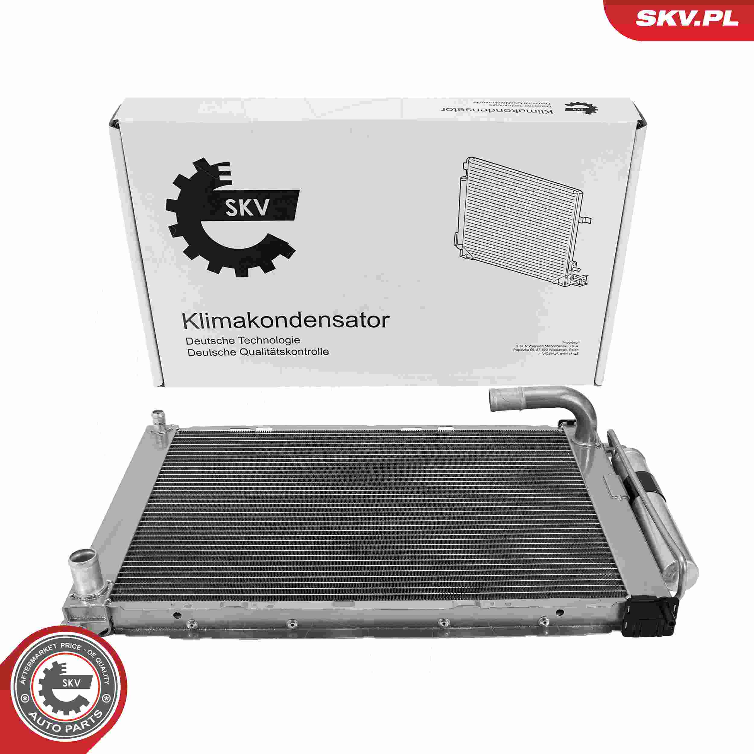 ESEN SKV Kondensor, klimaanlæg 86skv391 for NISSAN