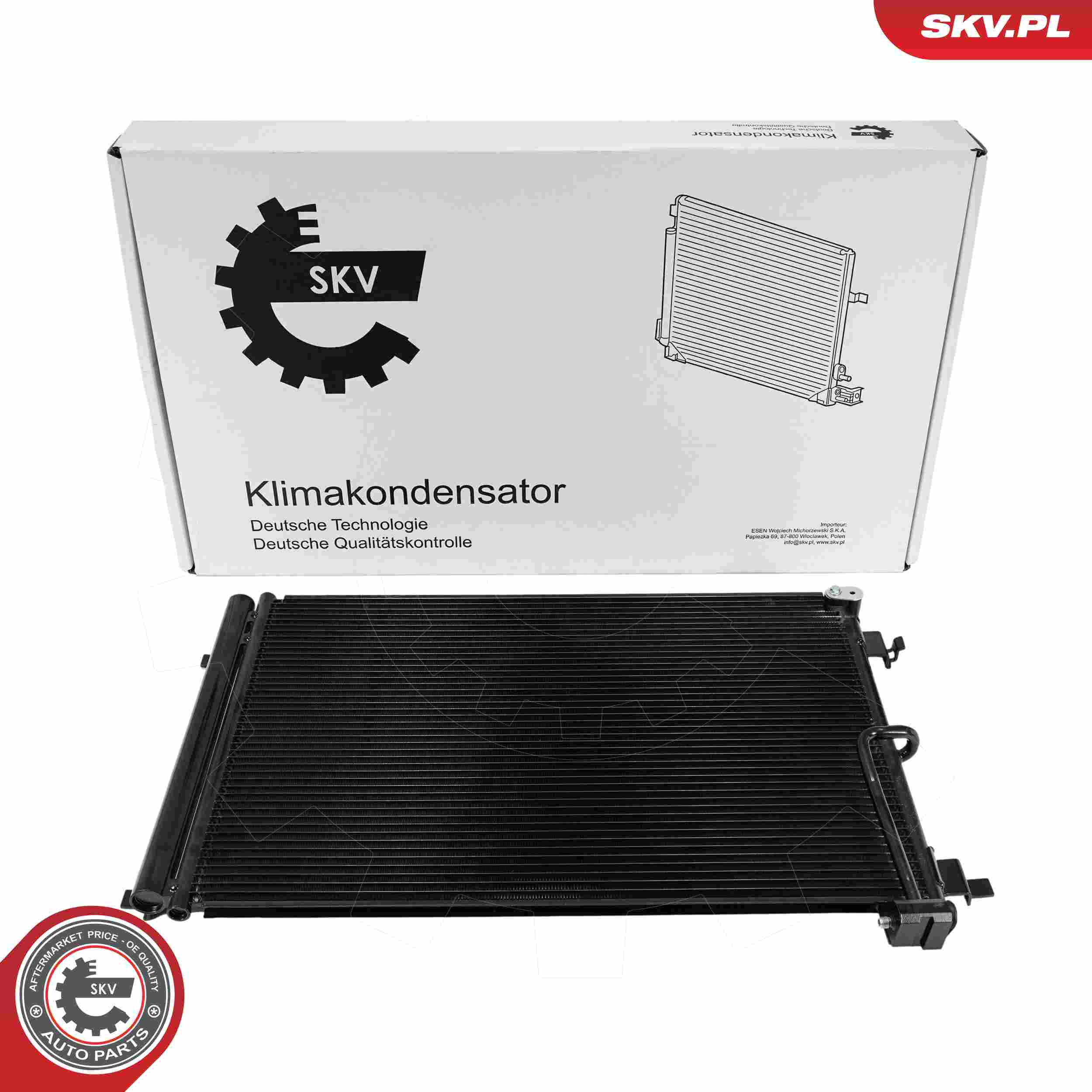 ESEN SKV Kondensor, klimaanlæg 86skv575 for AUDI