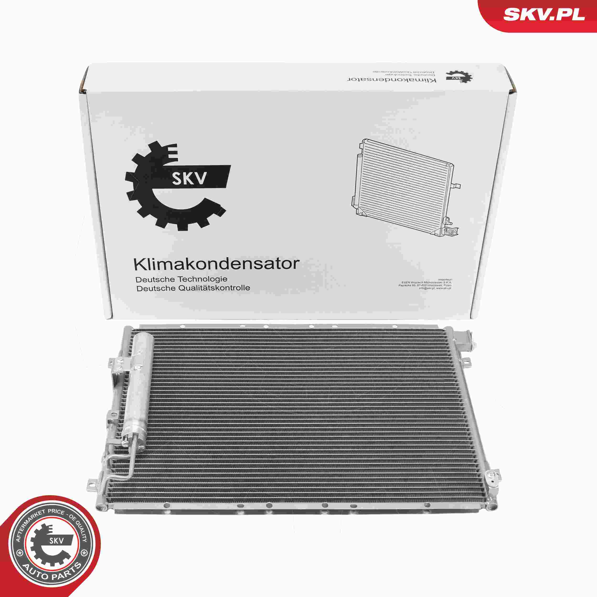 ESEN SKV Kondensor, klimaanlæg 86skv239 for KIA