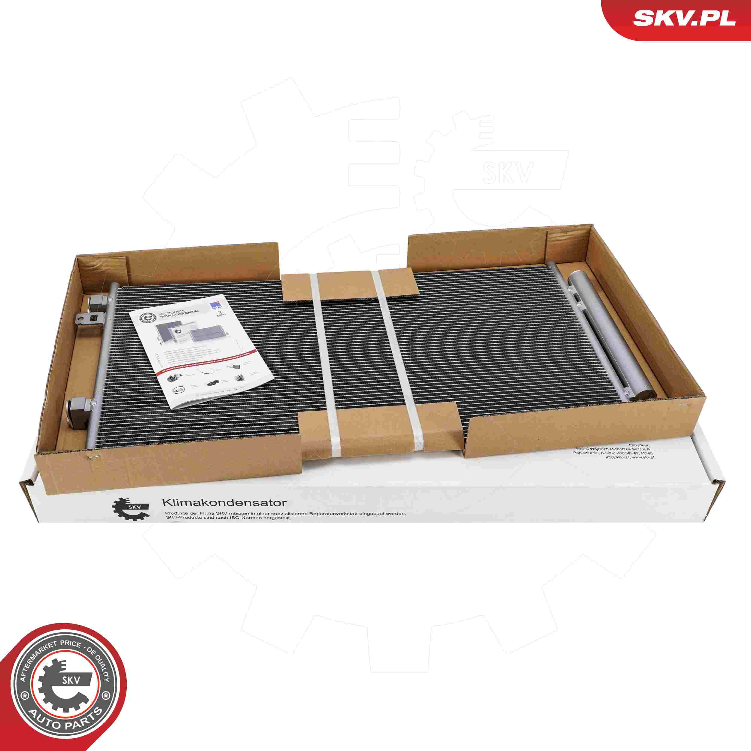 ESEN SKV Kondensor, klimaanlæg 86skv399 for JEEP