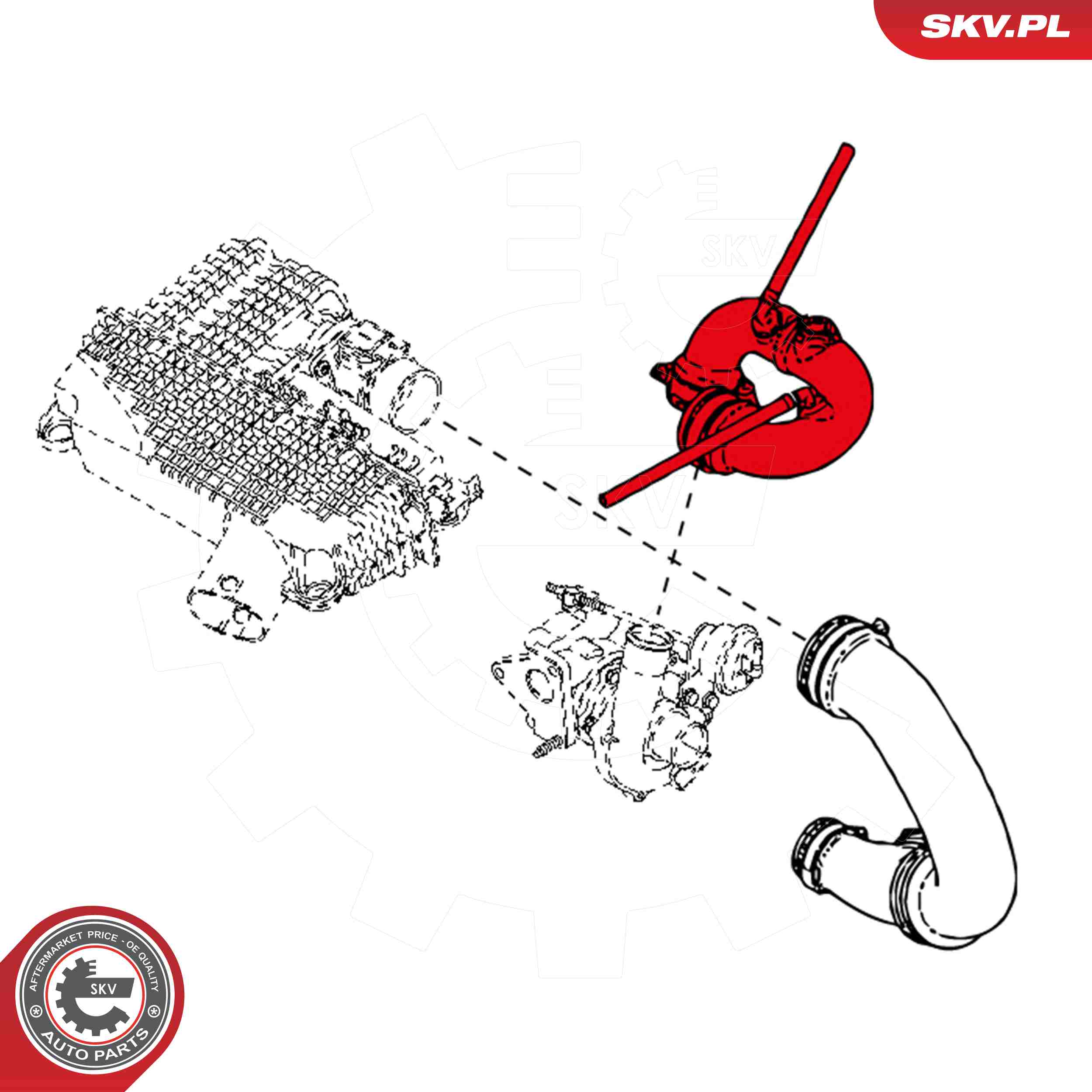 ESEN SKV Ladeluftslange 24skv415 for RENAULT DACIA