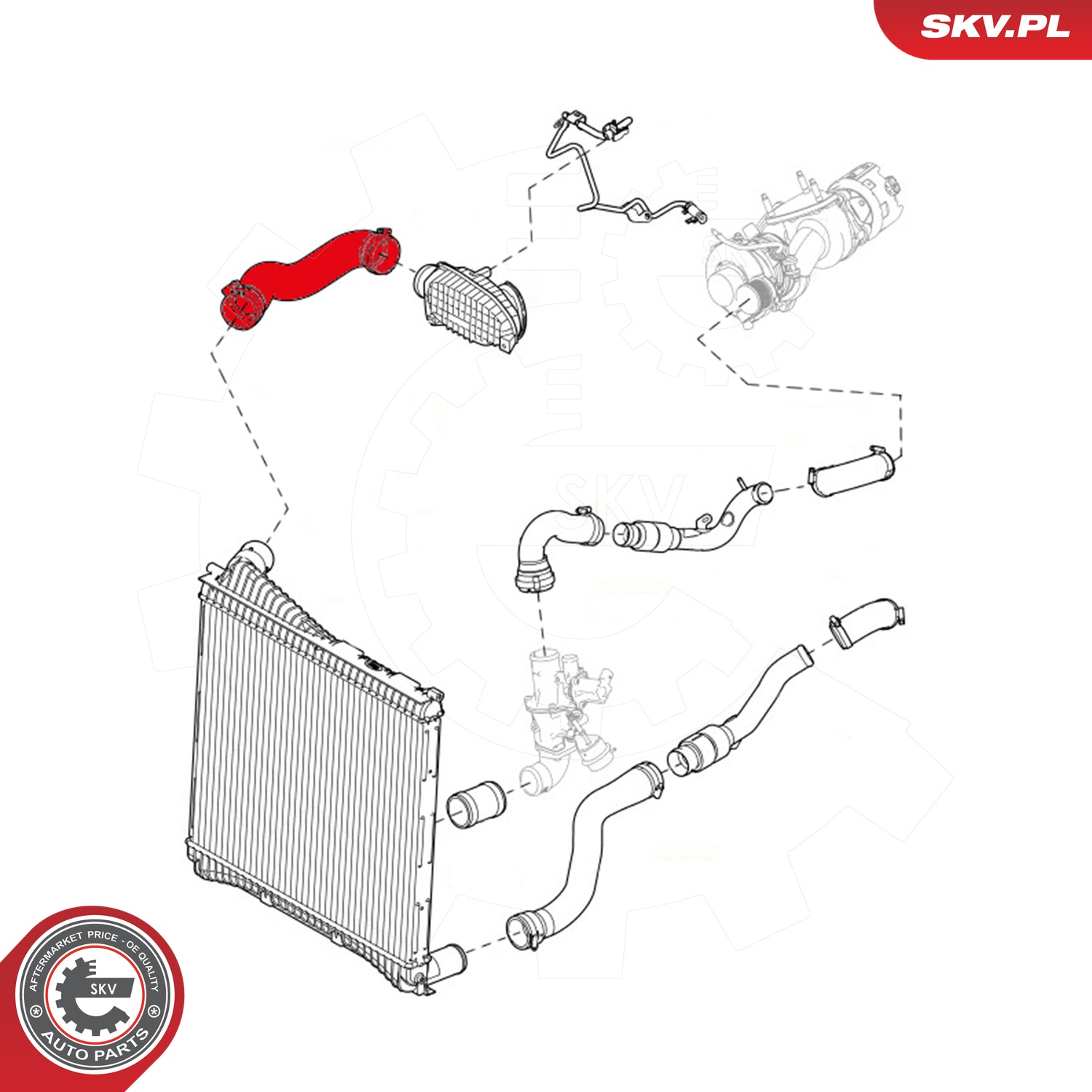 ESEN SKV Ladeluftslange 43skv104 for LAND ROVER