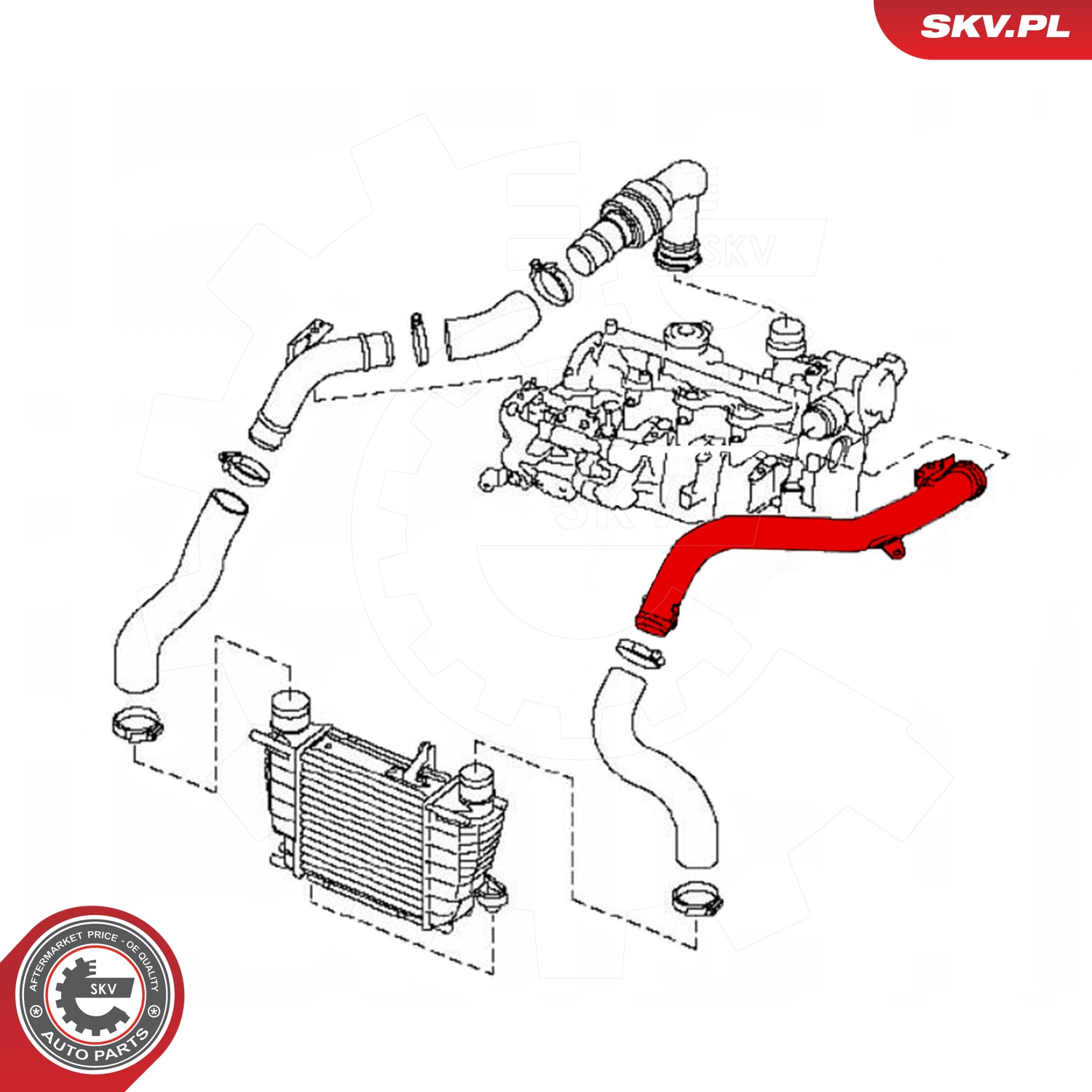 ESEN SKV Ladeluftslange 43skv099 for DATSUN