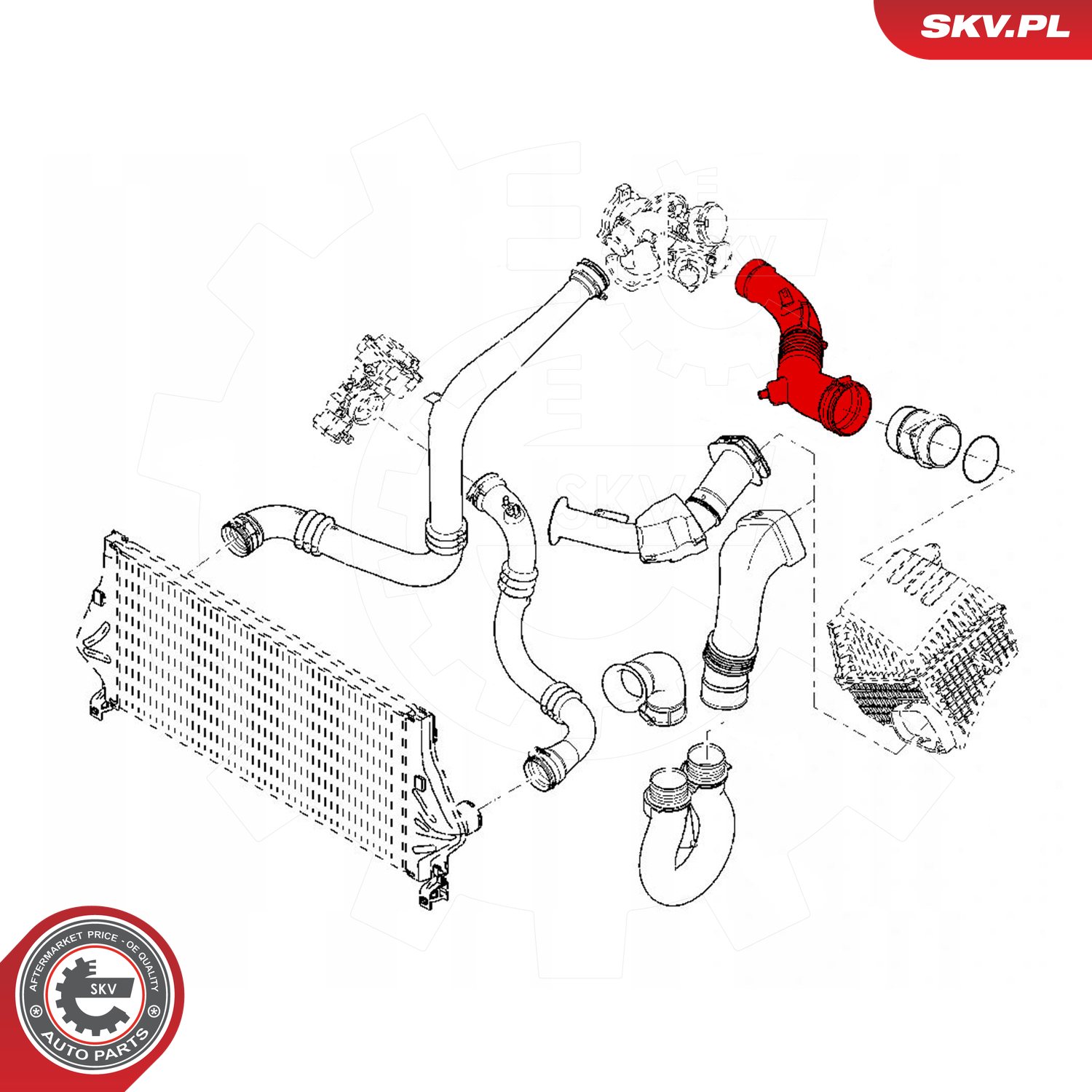 ESEN SKV Ladeluftslange 43skv094 for RENAULT