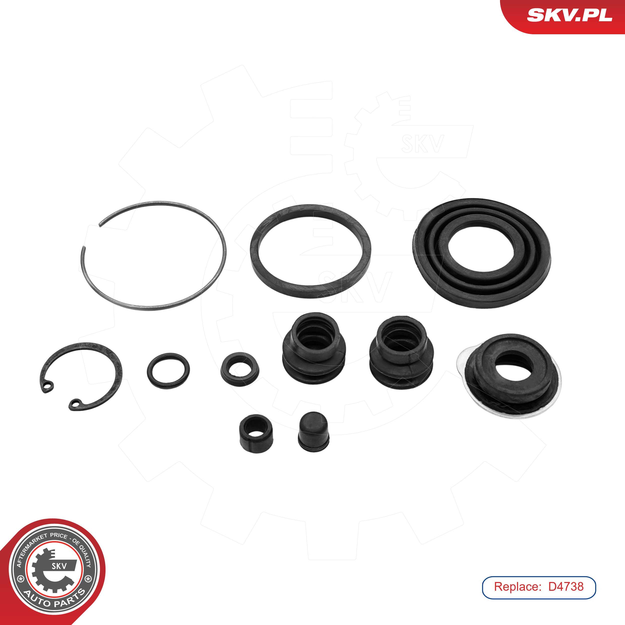 ESEN SKV Rep.sæt, bremsekaliper 91skv130 bagaksel for MAZDA