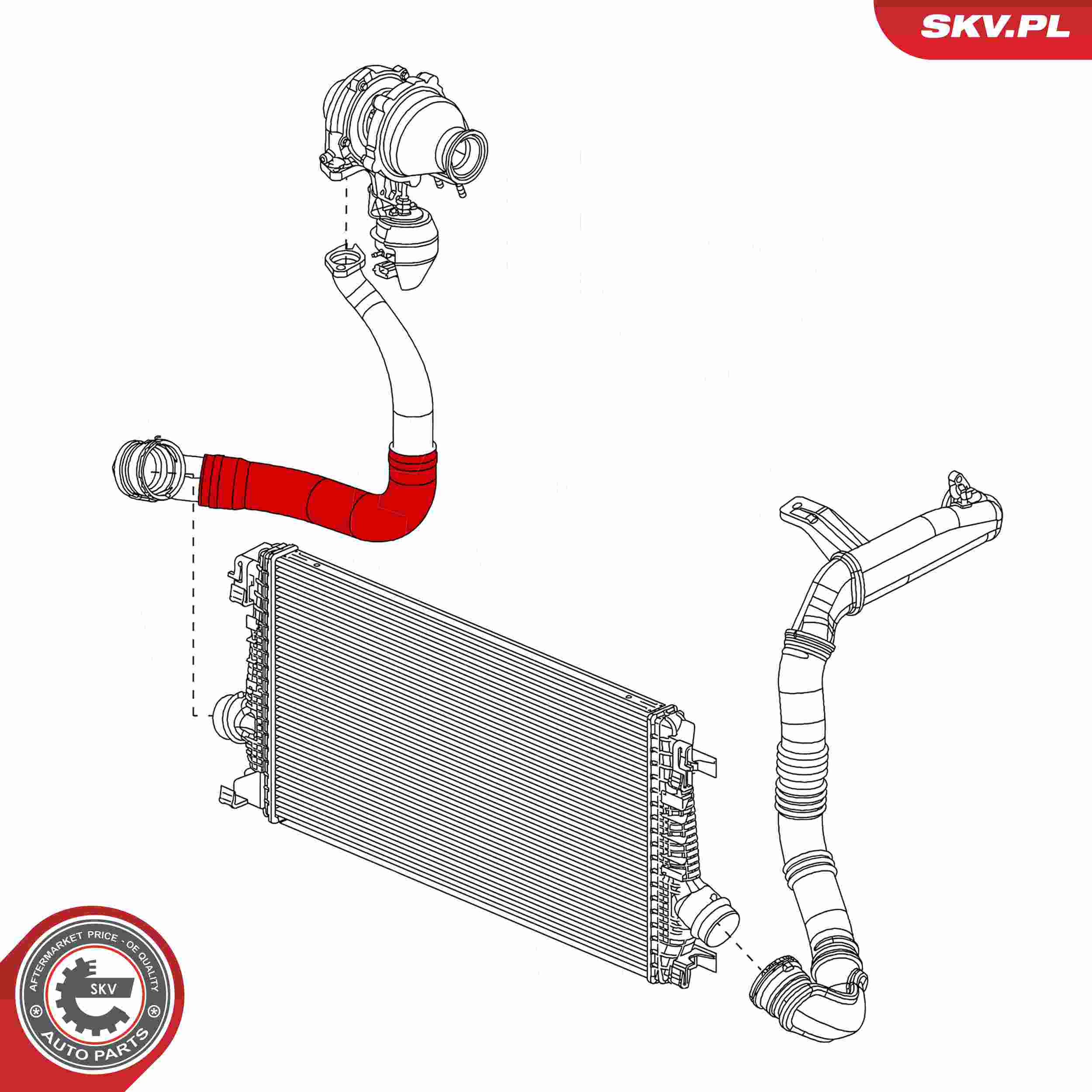 ESEN SKV Ladeluftslange 43skv145 for OPEL CHEVROLET