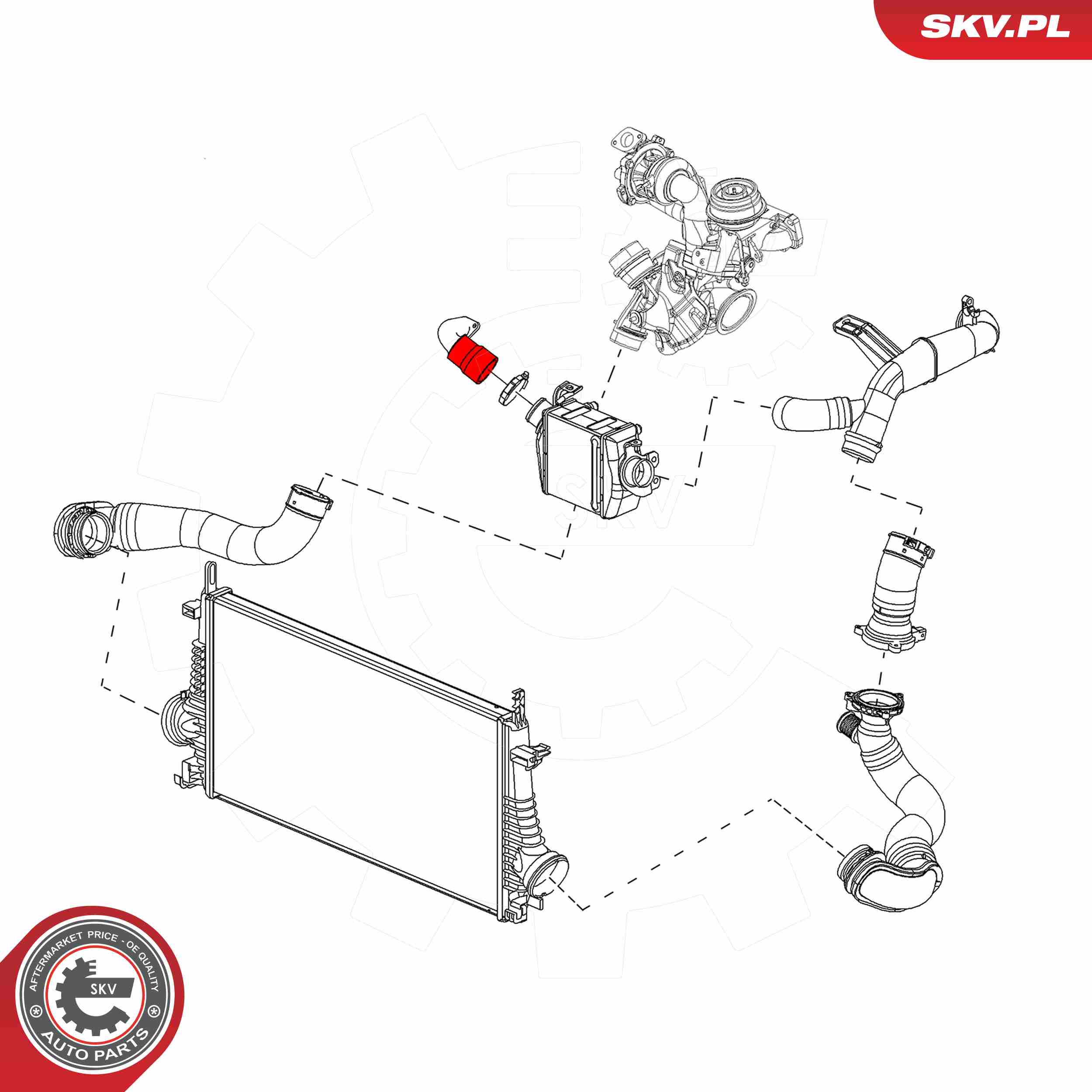 ESEN SKV Ladeluftslange 43skv179 for OPEL