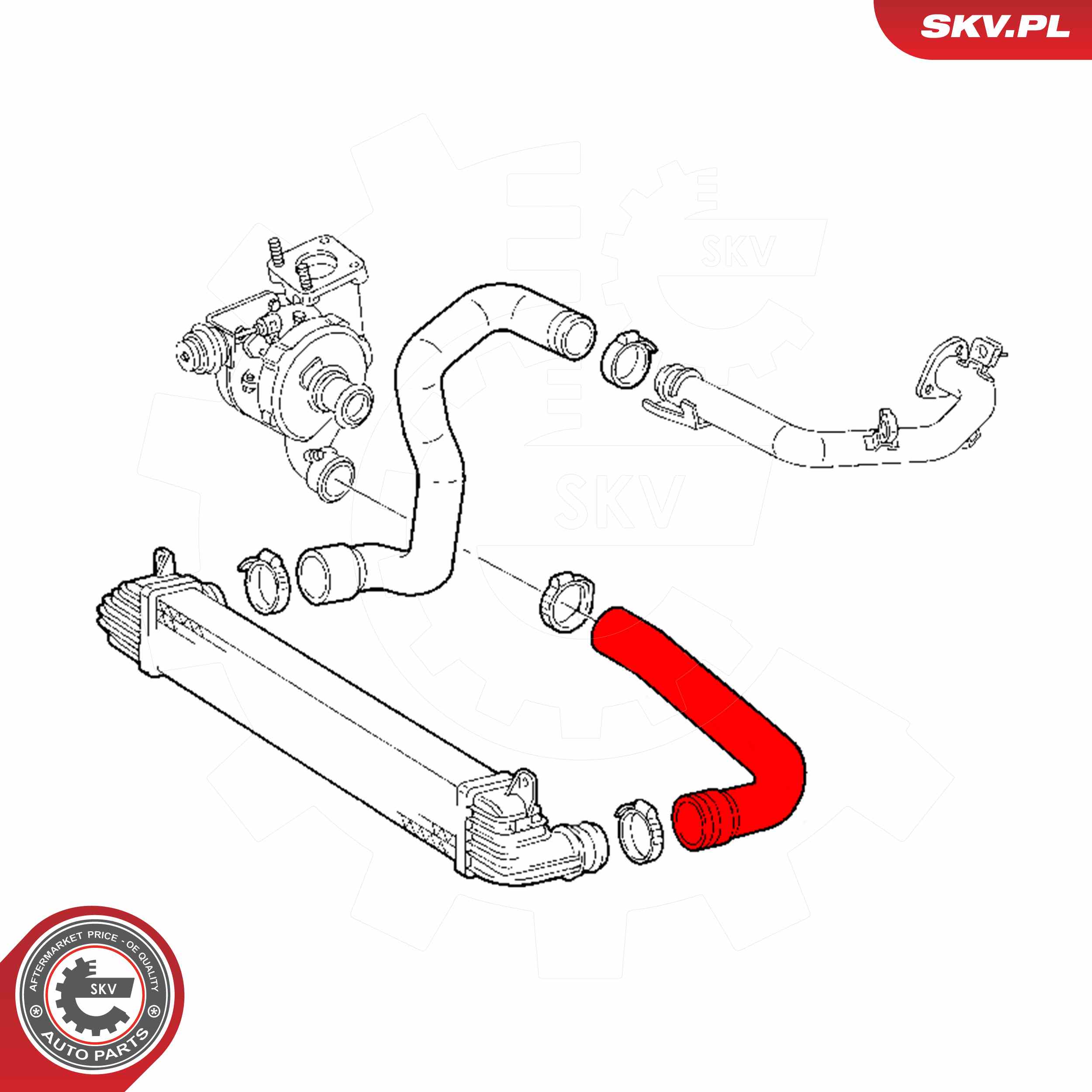 ESEN SKV Ladeluftslange 43skv248 for LANCIA