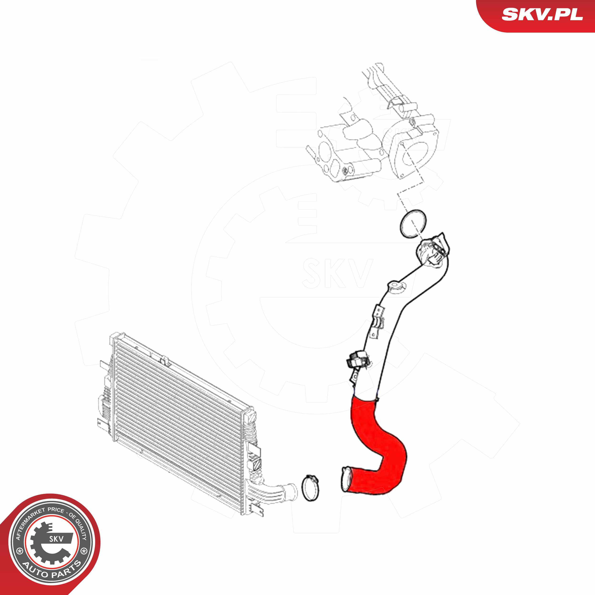 ESEN SKV Ladeluftslange 43skv359 venstre for ALFA ROMEO