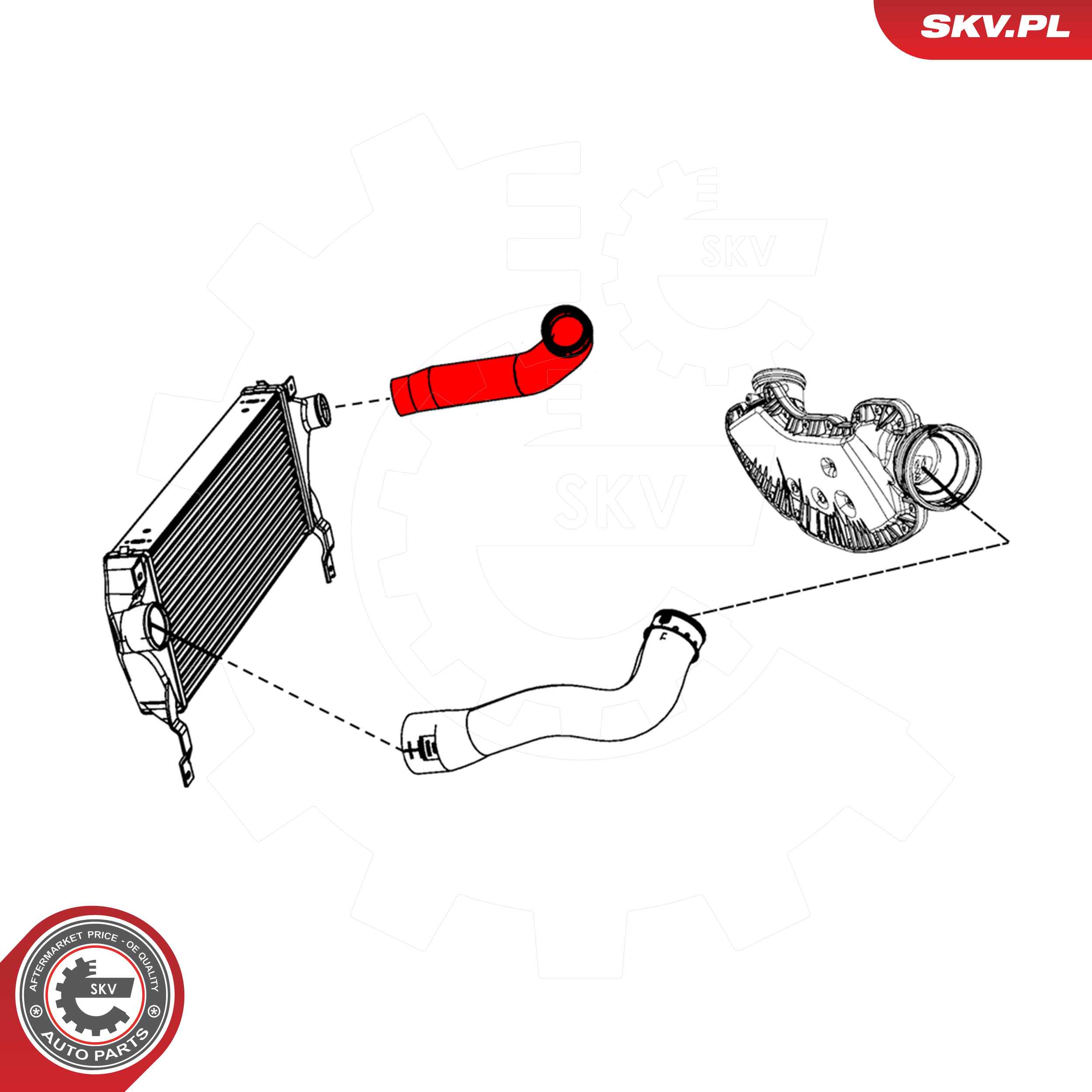 ESEN SKV Ladeluftslange 43skv284 for JEEP