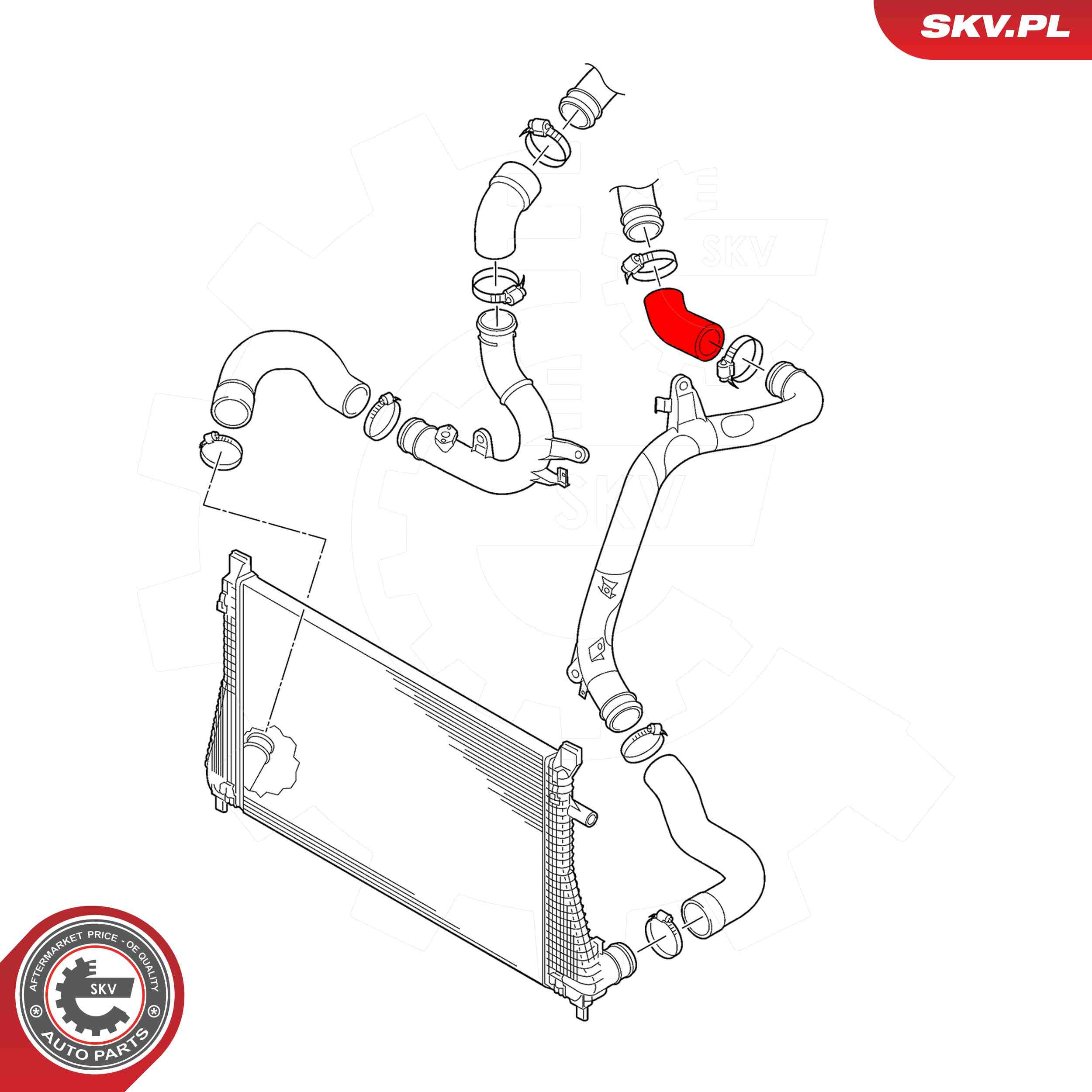ESEN SKV Ladeluftslange 43skv451 for SEAT