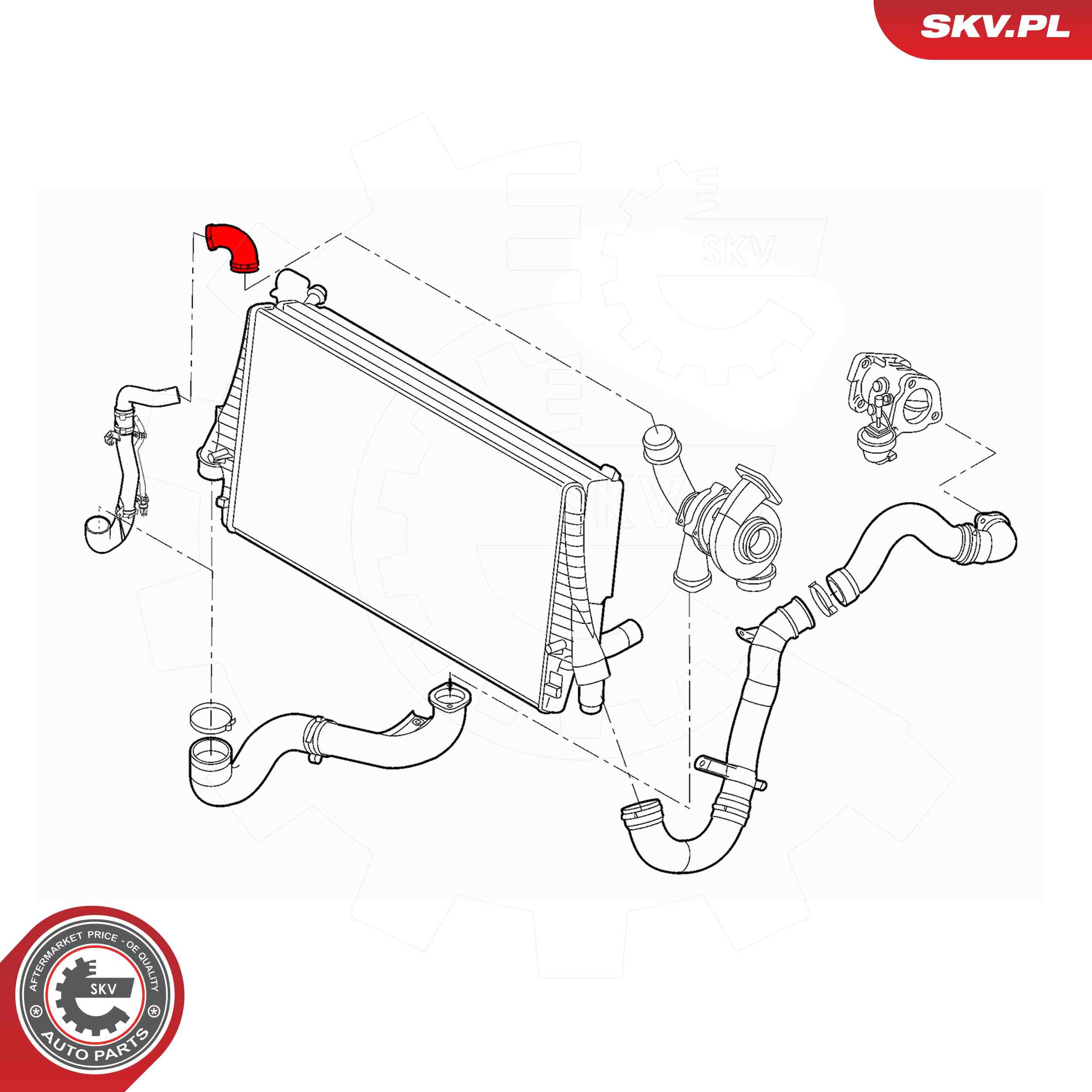 ESEN SKV Ladeluftslange 24skv549 for FIAT