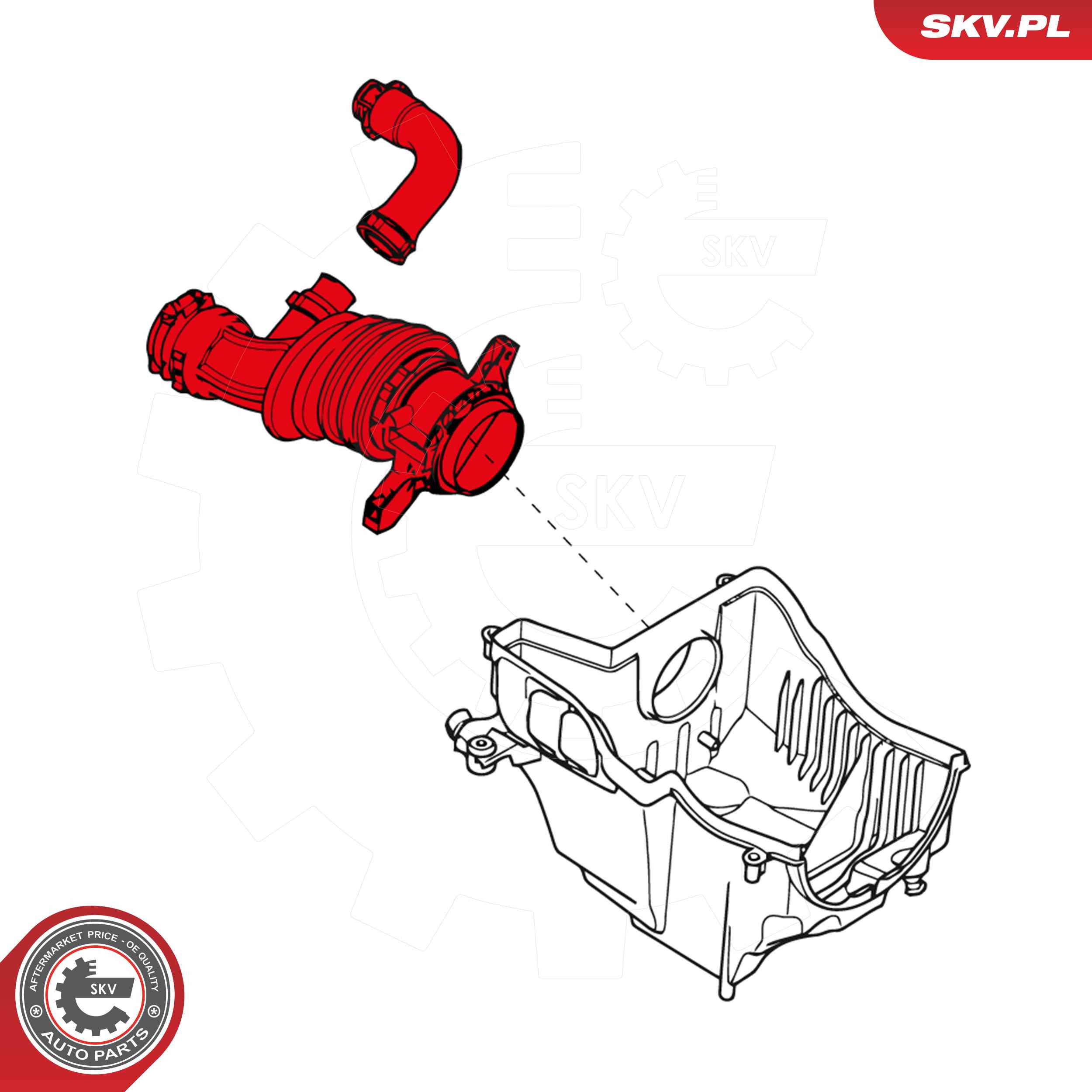 ESEN SKV Ladeluftslange 24skv127 midten for FORD VOLVO FORD USA