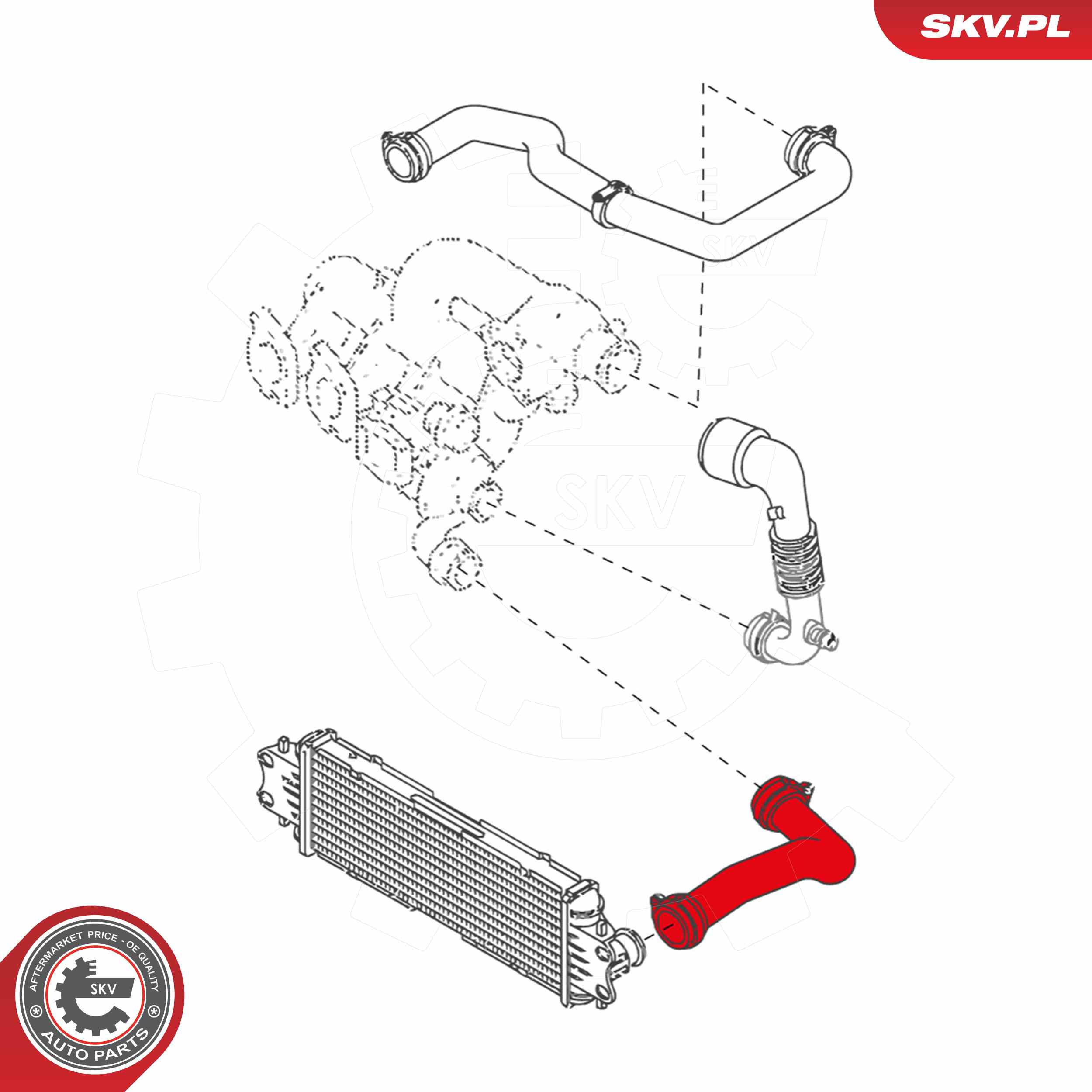 ESEN SKV Ladeluftslange 43skv092 for VAUXHALL NISSAN RENAULT