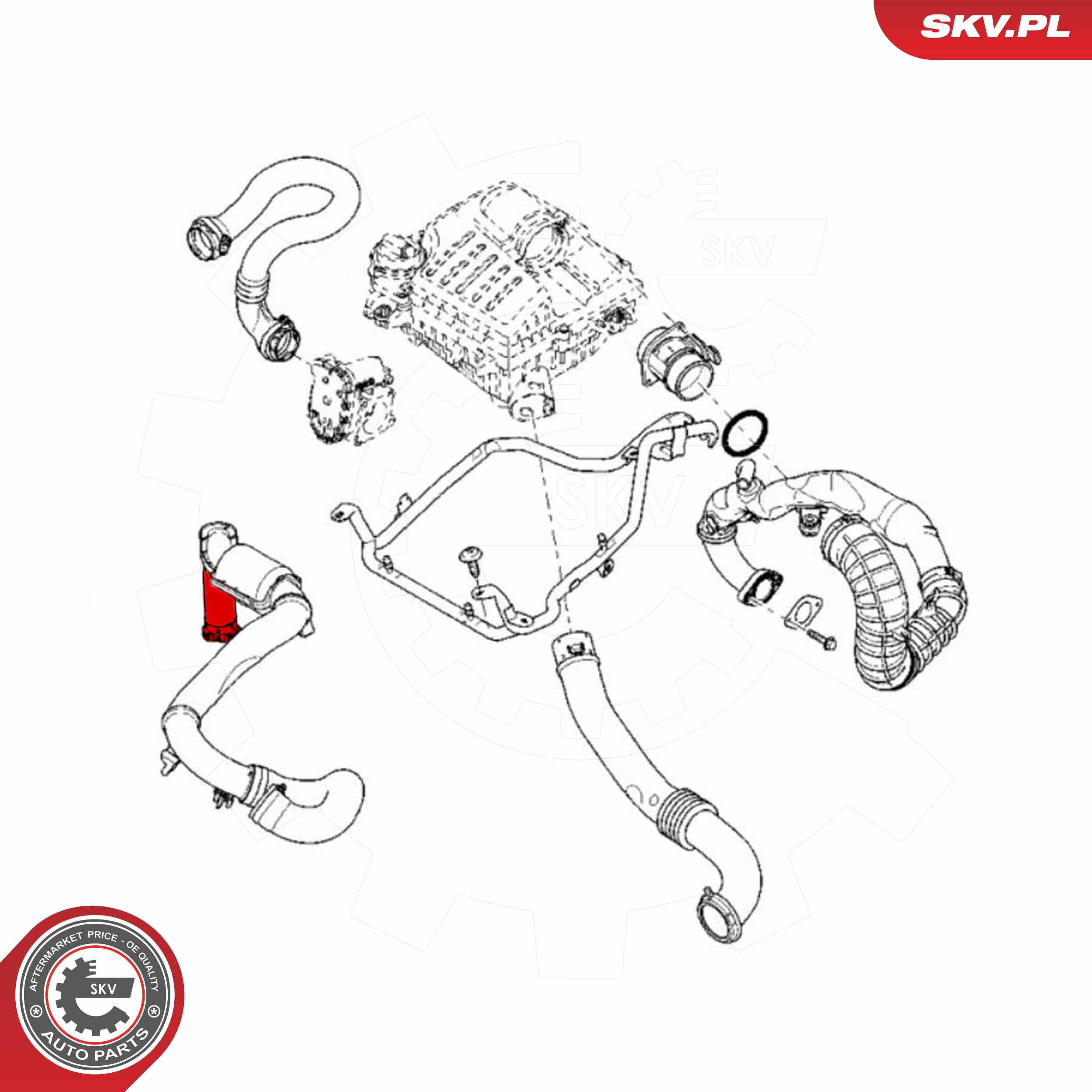 ESEN SKV Ladeluftslange 43skv093 for FORD GENERAL MOTORS OPEL NISSAN RENAULT